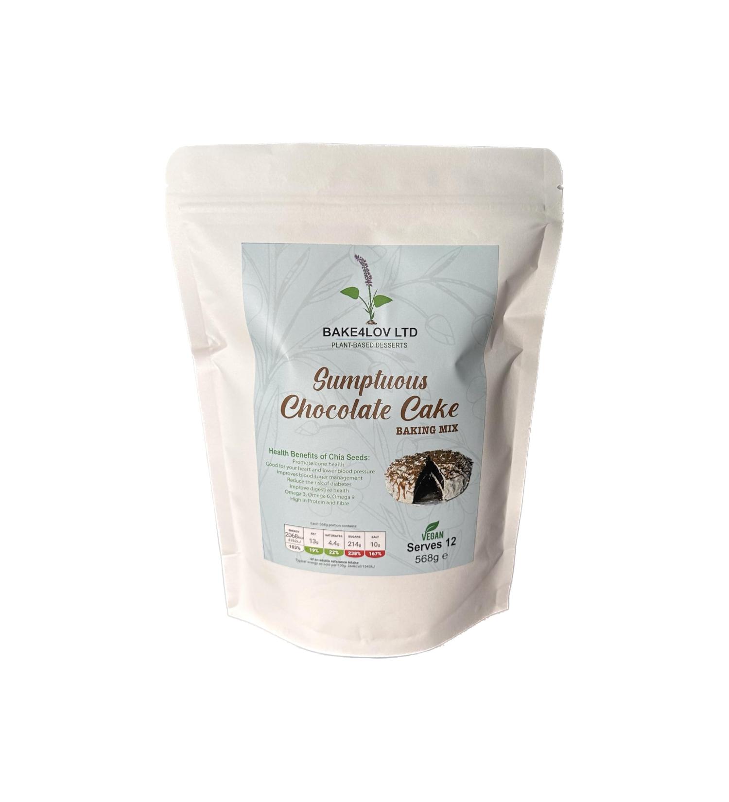 Bake4Lov Ltd Plant-Based Sumptuous Chocolate Cake Baking Mix - 568g