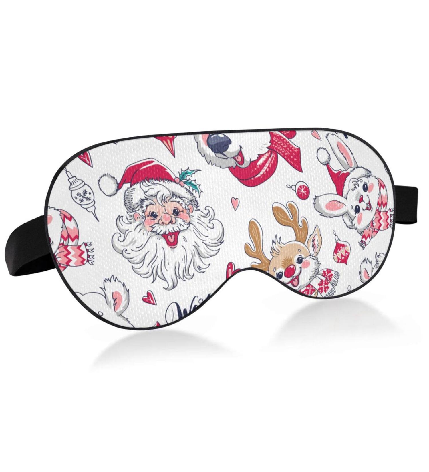 Haskirky Light Blocking Eye Mask - Adjustable for Deep Sleep & Travel - Men and Women - Breathable & Comfortable - Office, Yoga, Meditation - Goodies Bears Reindeer - Buy Online on SooperMarket.com