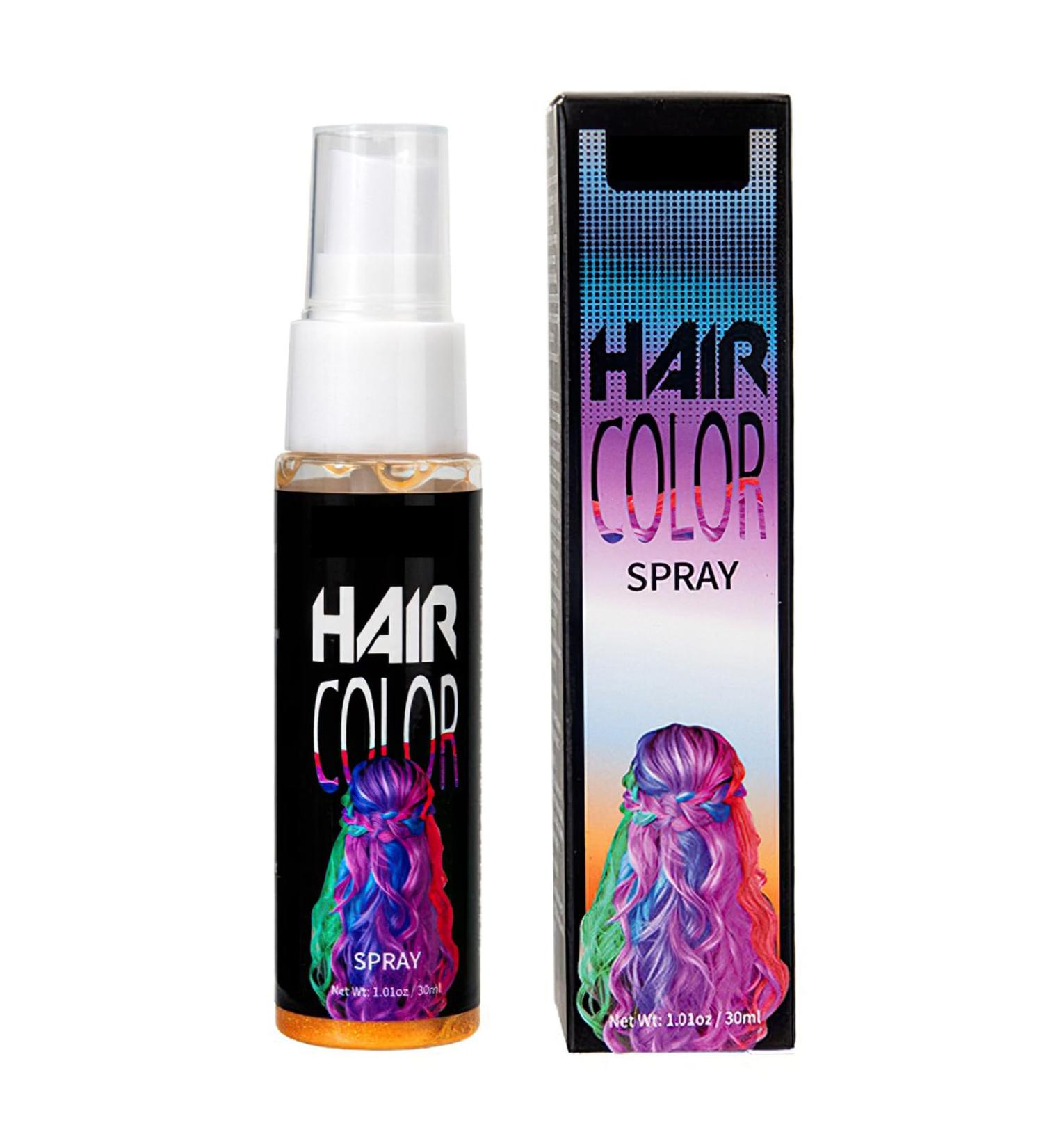 MIELIKKI Temporary Hair Color Spray Wash Out Hair Colour Wax Washable Party Fancy Dress Up Yellow Gold - Buy Online on SooperMarket.com