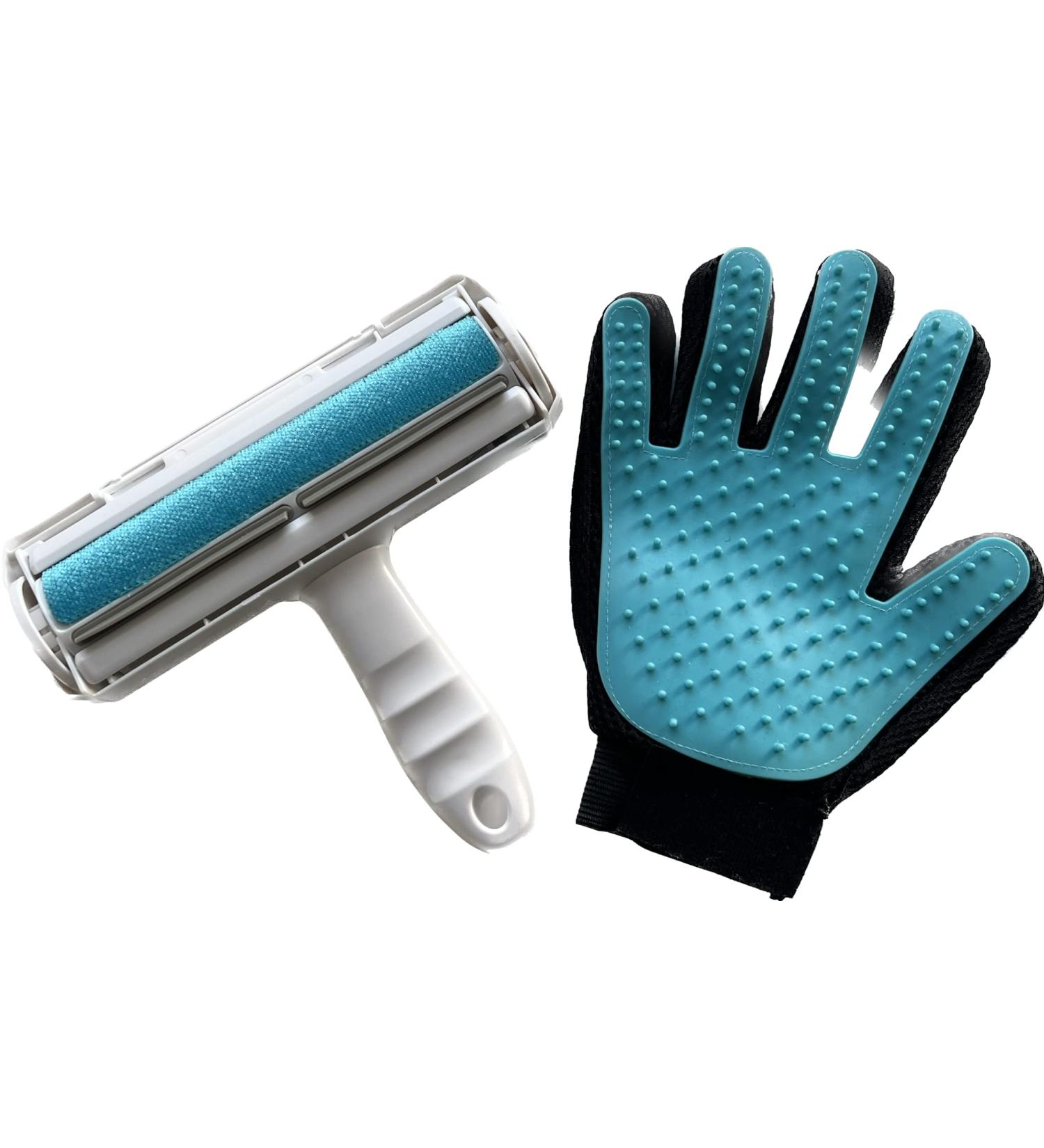 Lint Brush & Pet Brush Glove Set - 2 Pack for Effortless Hair Removal | International Shipping Available - Buy Online on SooperMarket.com