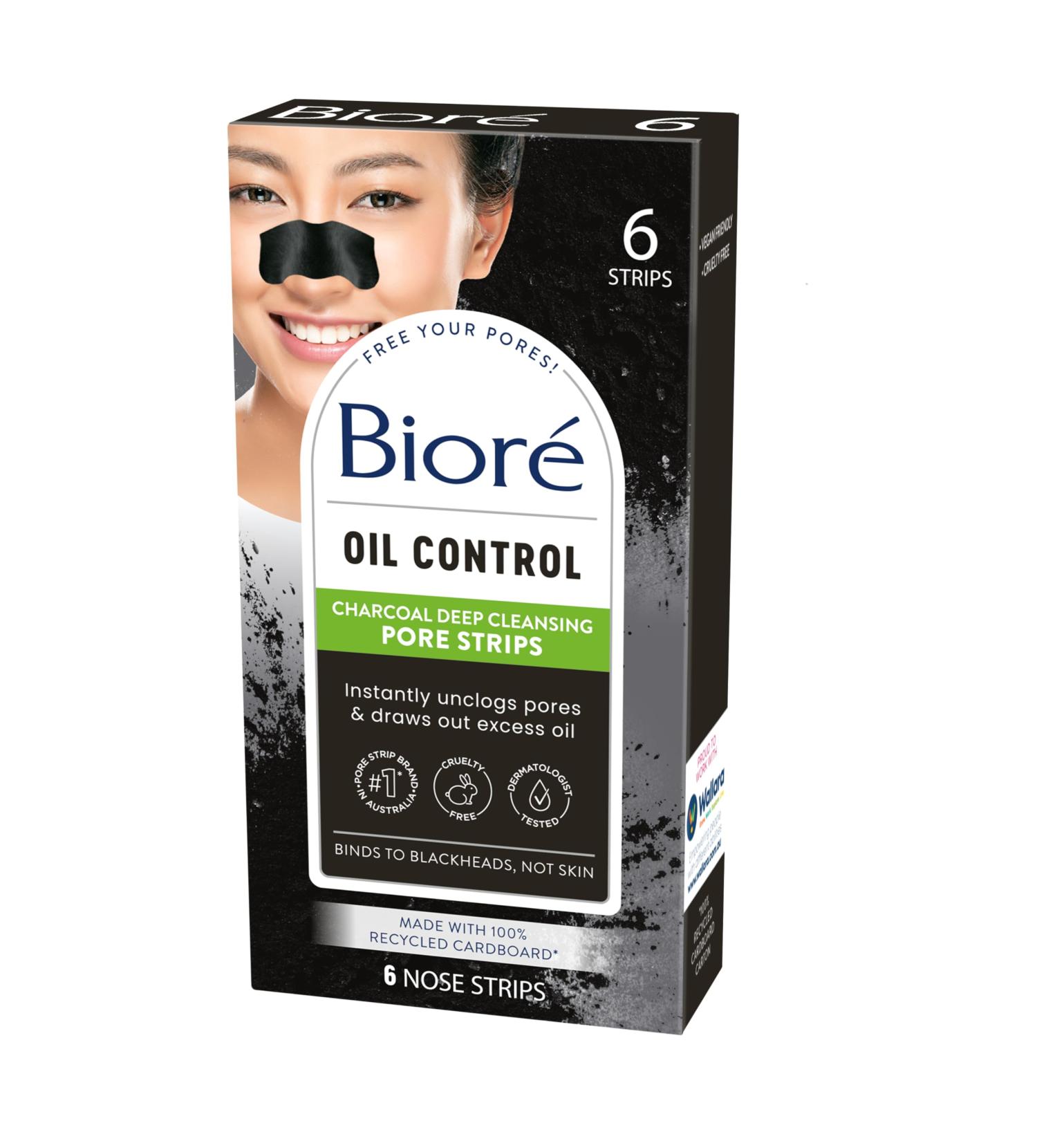 Biore Charcoal Pore Strips - Pack of 6 - Buy Online on SooperMarket.com