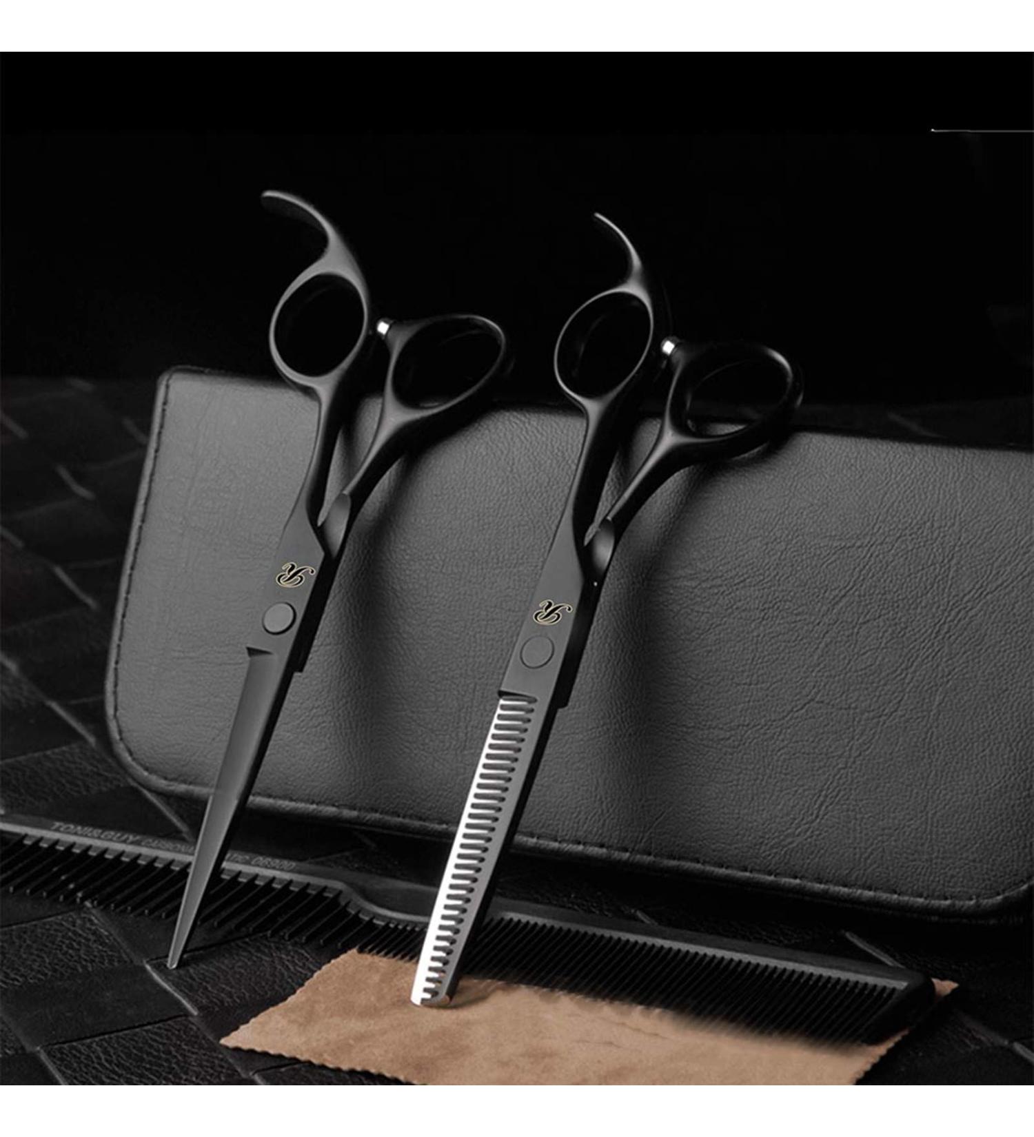 Professional Barber Salon Hair Cutting Scissors Kit - Japanese Stainless Steel Thinning Shears Set for Men and Women - Buy Online on SooperMarket.com