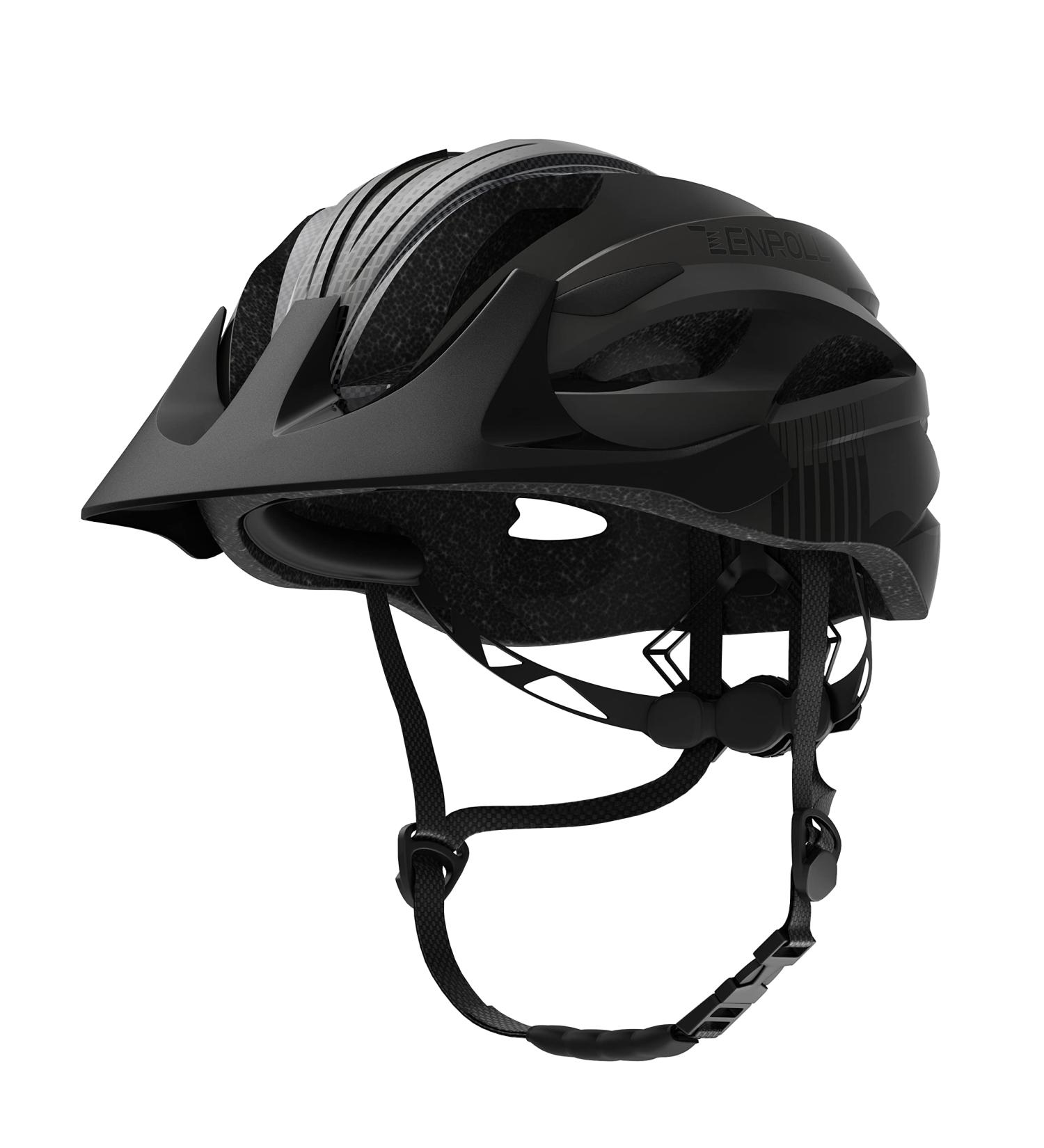 Zenroll Adult Bike Helmet with Detachable Visor - Stylish Lightweight Design for Men and Women Cycling - Large Black - Buy Online on SooperMarket.com