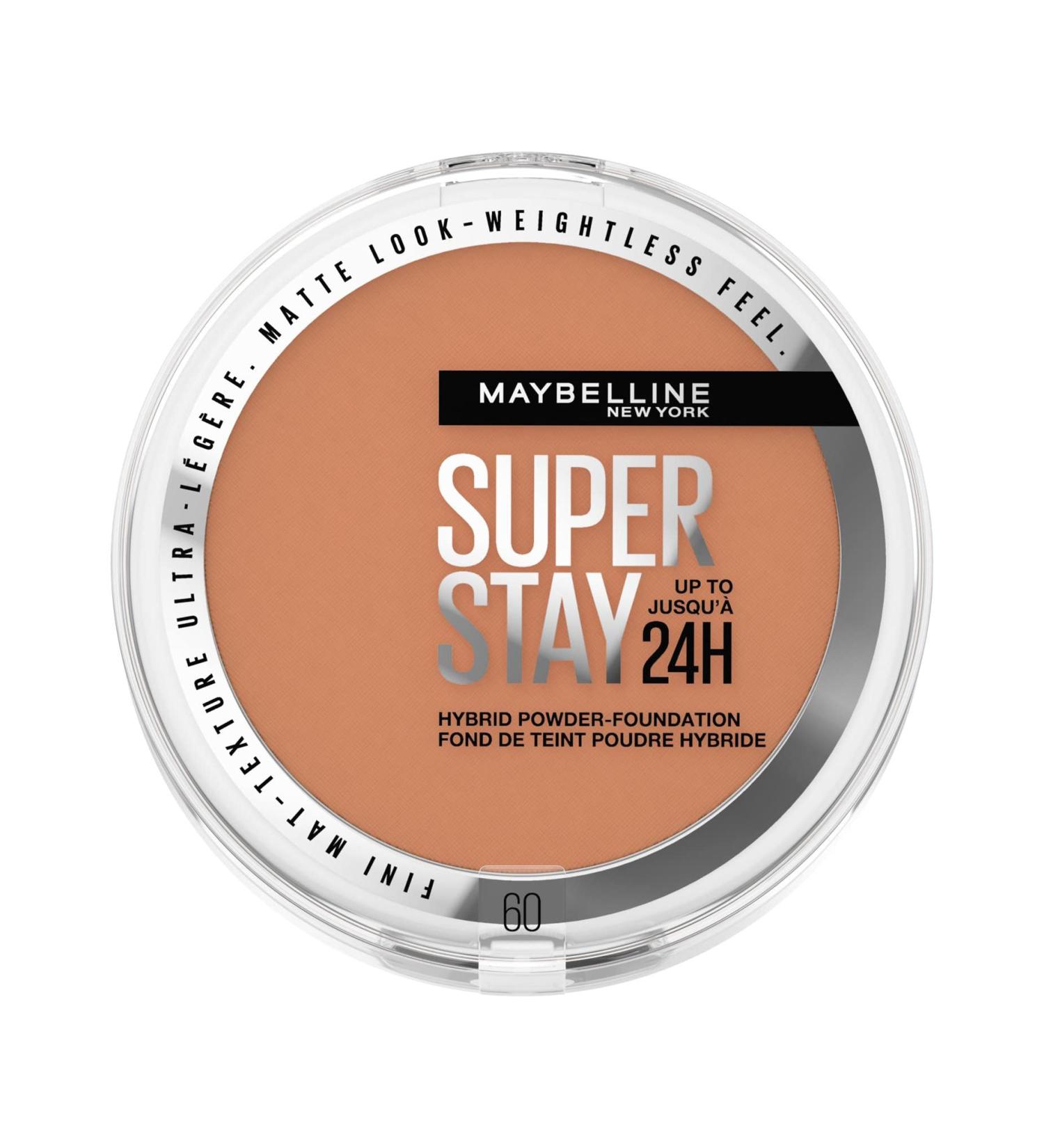 Maybelline SuperStay 24H Hybrid Powder Foundation 60 - Long-lasting Medium to Full Coverage - Buy Online on SooperMarket.com