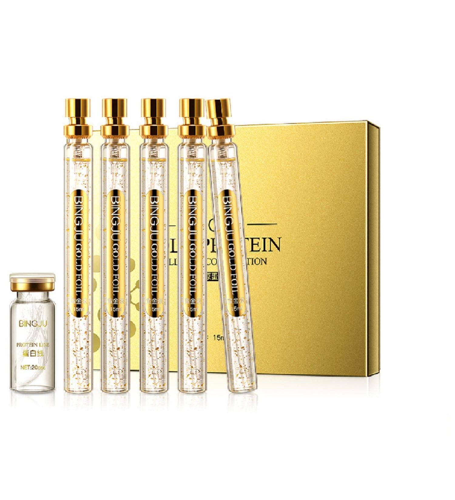 Instalift Protein Thread Lifting Set - Soluble Thread & Nano Gold Essence Combo for Face Lift - Collagen Serum for Smoothing & Firming Skin - Buy Online on SooperMarket.com