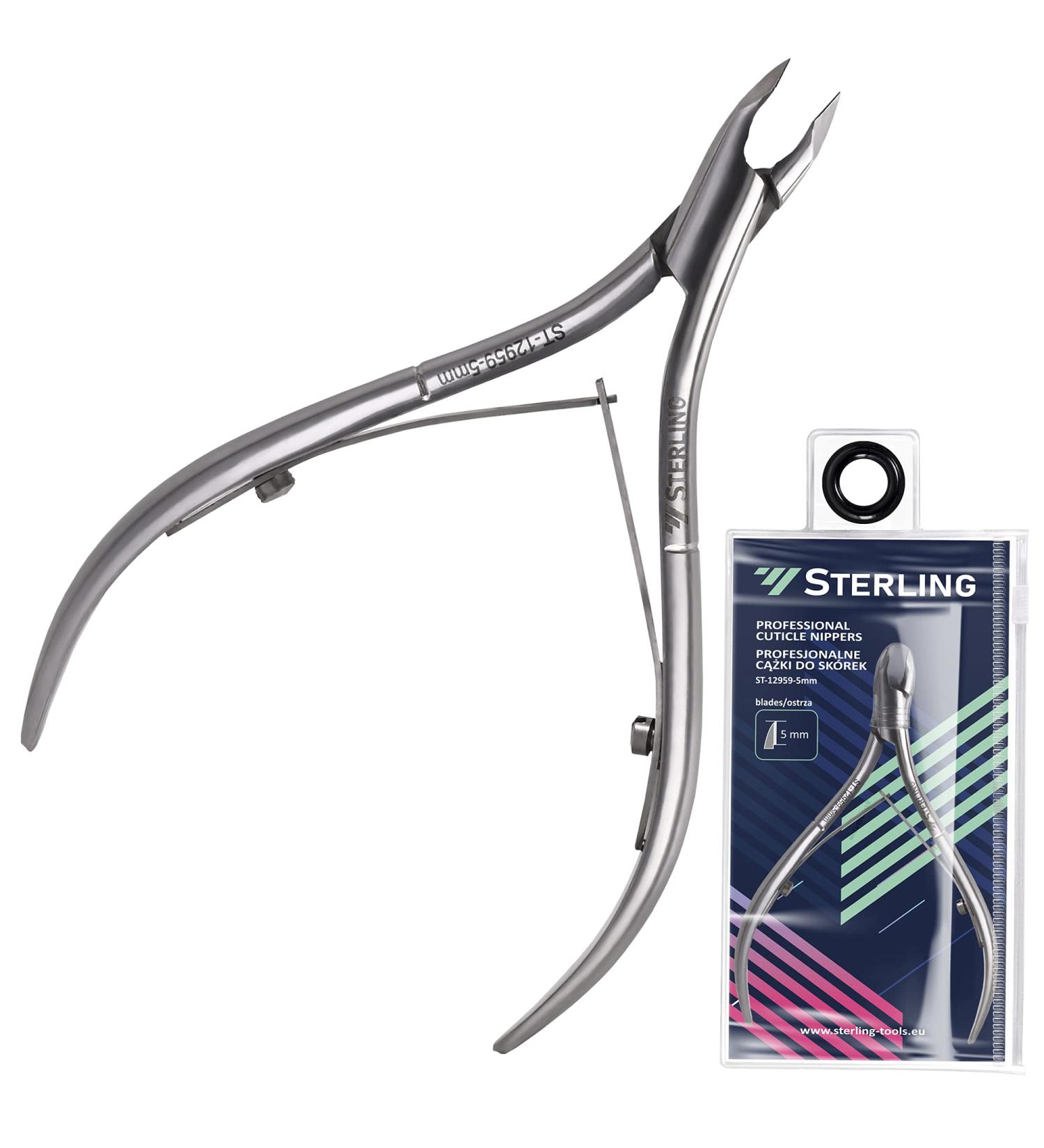 STERLING Cuticle Nippers | Double Spring | Extra Shaft | Stainless Steel | ST-12959 | Silver (5 mm) - Buy Online on SooperMarket.com