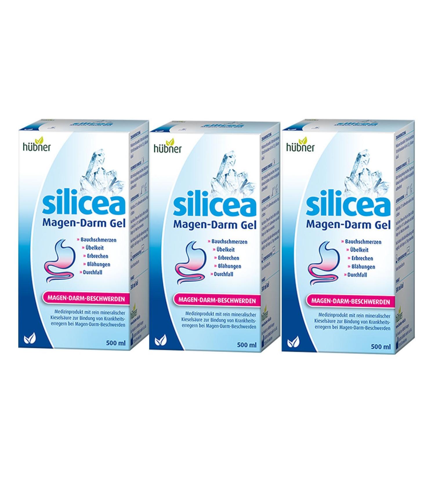 H bner original Silicea Gel gastro-intestinales 3 x 500ml vorrats Pack