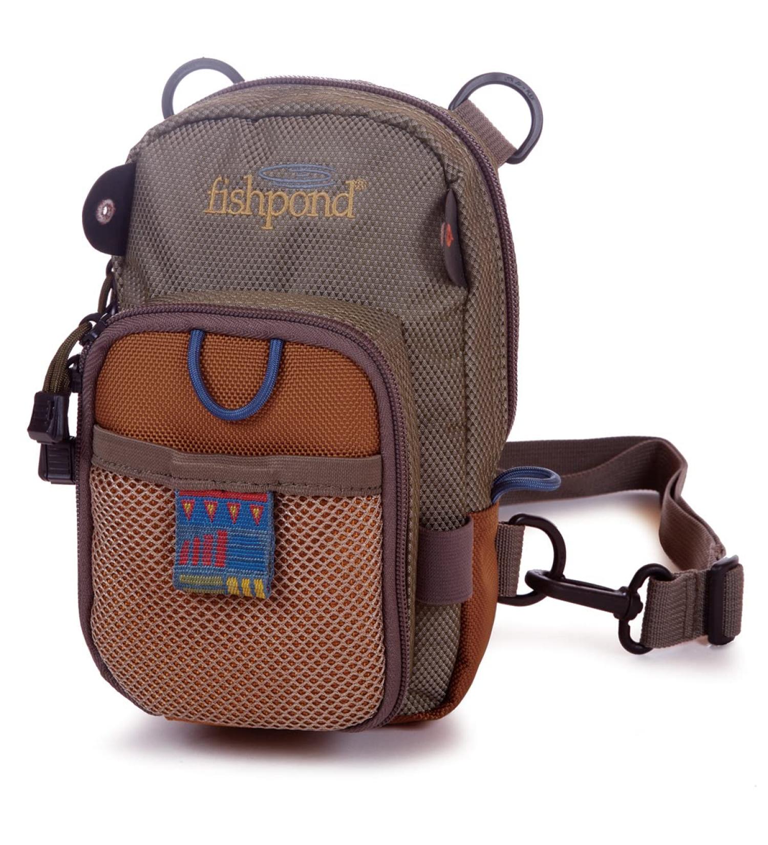 Fishpond San Juan Vertical Fly Fishing Chest Pack Bag - Padded Neck Strap, Saddle Brown - Buy Online on SooperMarket.com