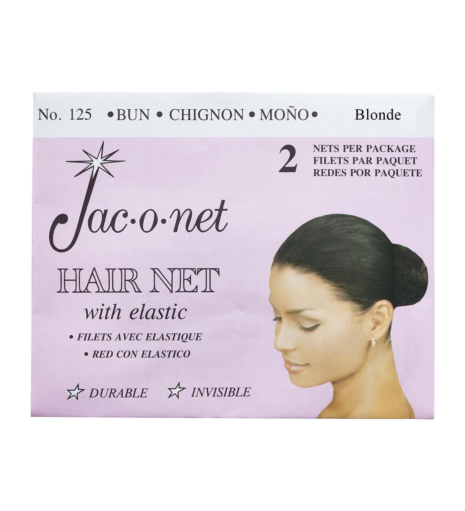 Jac-O-Net Tiny Mesh Hair Net - Chignon Bun Size  Blonde  2 Nets Per Pack  1 Pack