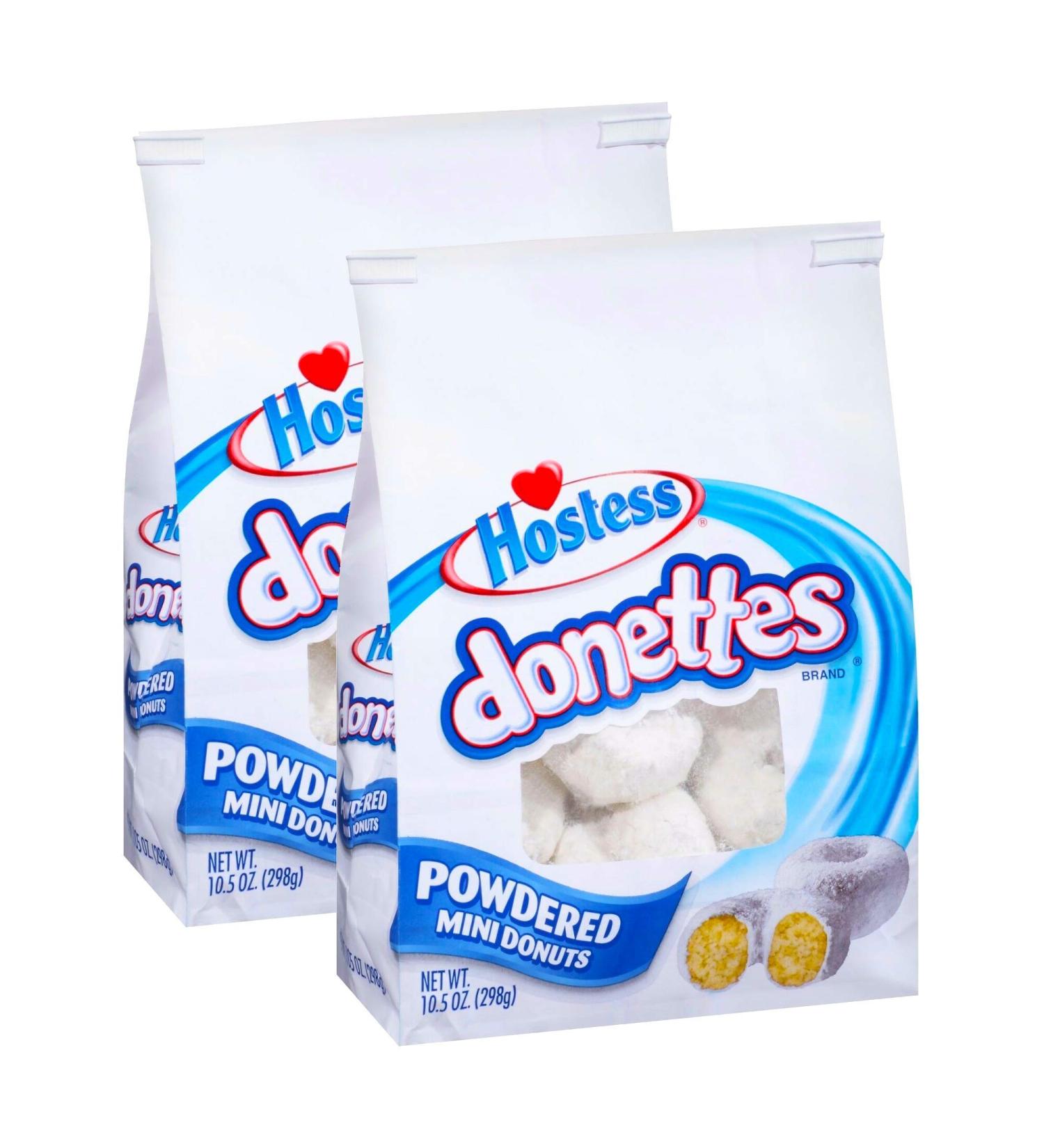 Hostess Donettes, Mini Donuts (Pack of 2) (Powdered)