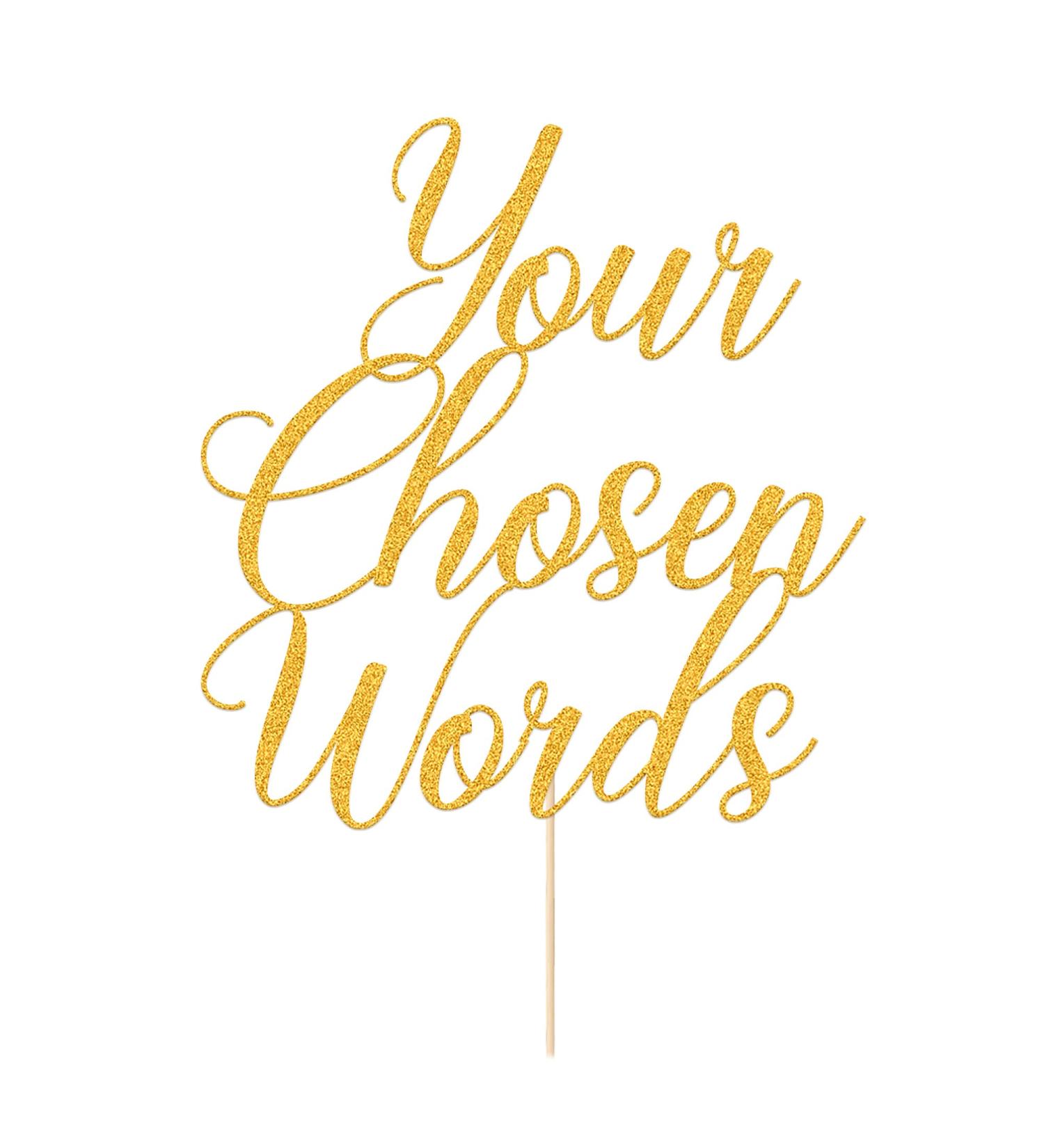 Personalised Cake Topper Happy Birthday Cake Topper 11 Colours Wedding Cake Topper with Any Text Double Sided Glitter Cake Topper for Graduate Anniversary Baby Shower (Gold)