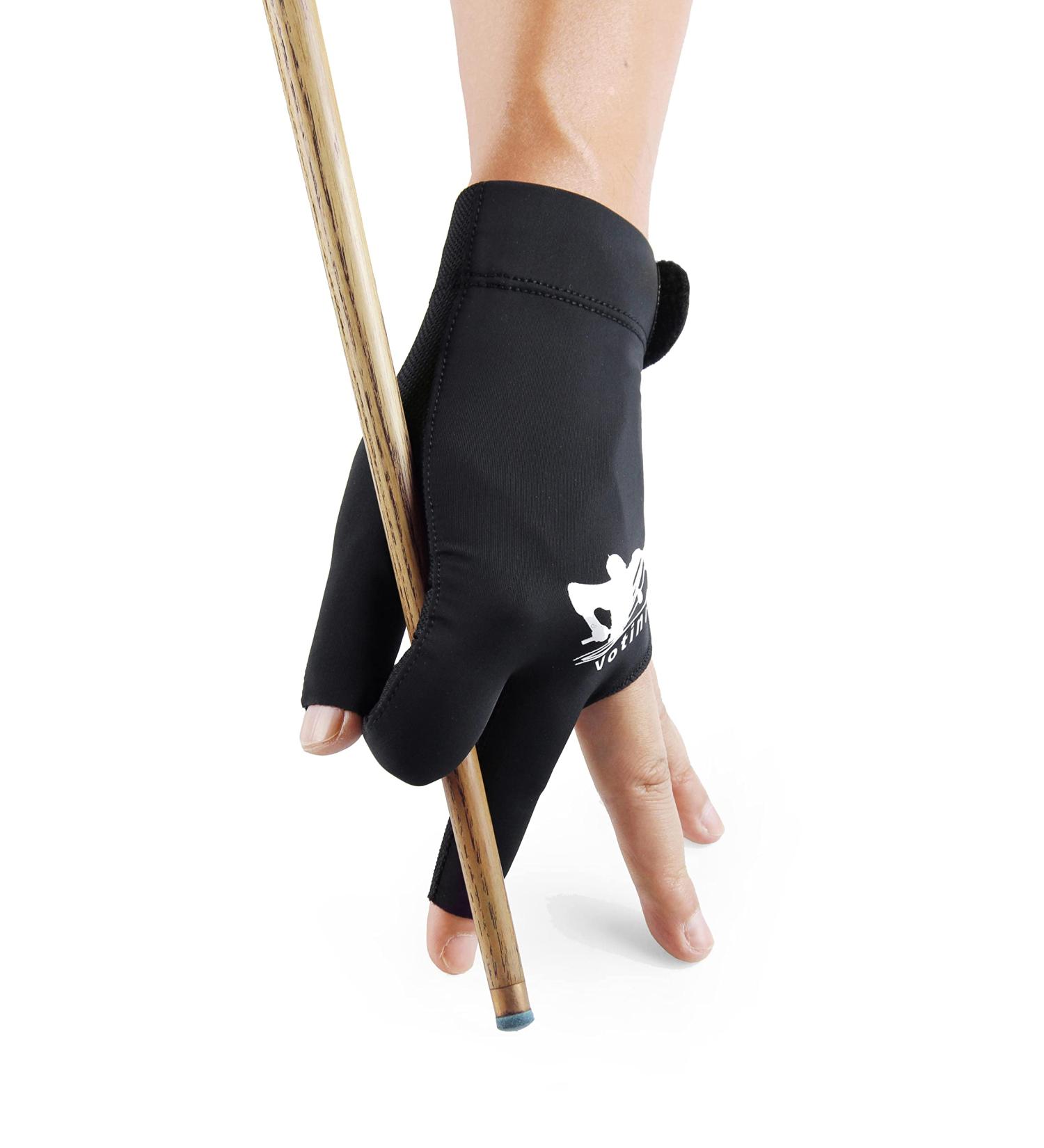 Quick-Dry Pool Glove for Snooker Cue Shooters - Left/Right Hand - Black (Small/Medium) - Buy Online on SooperMarket.com