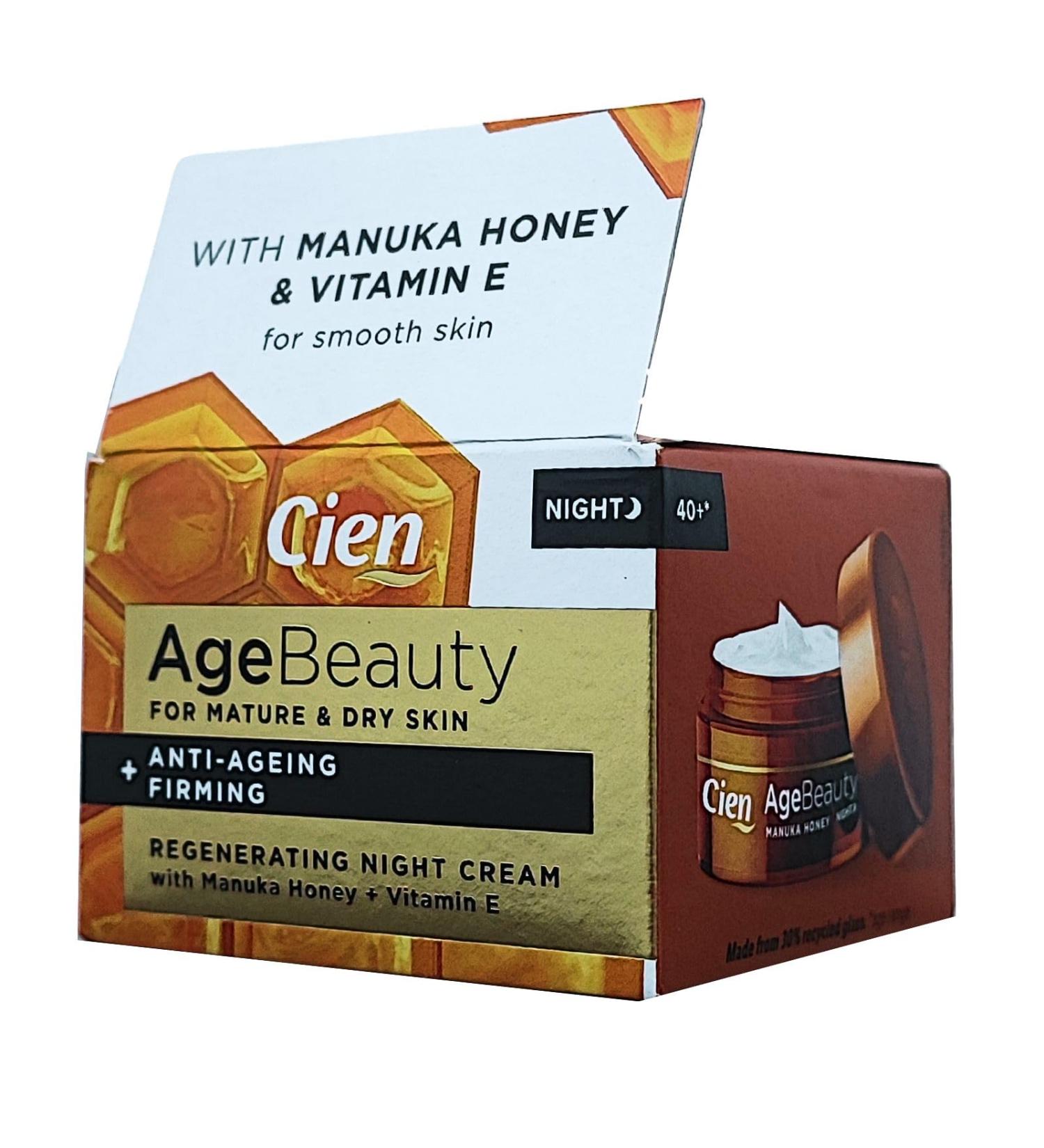 Cien Age Beauty Anti-Ageing Firming Regenerating Day & Night Cream With Manuka Honey + Vitamin E - 50ml (Night Cream) - Buy Online on SooperMarket.com