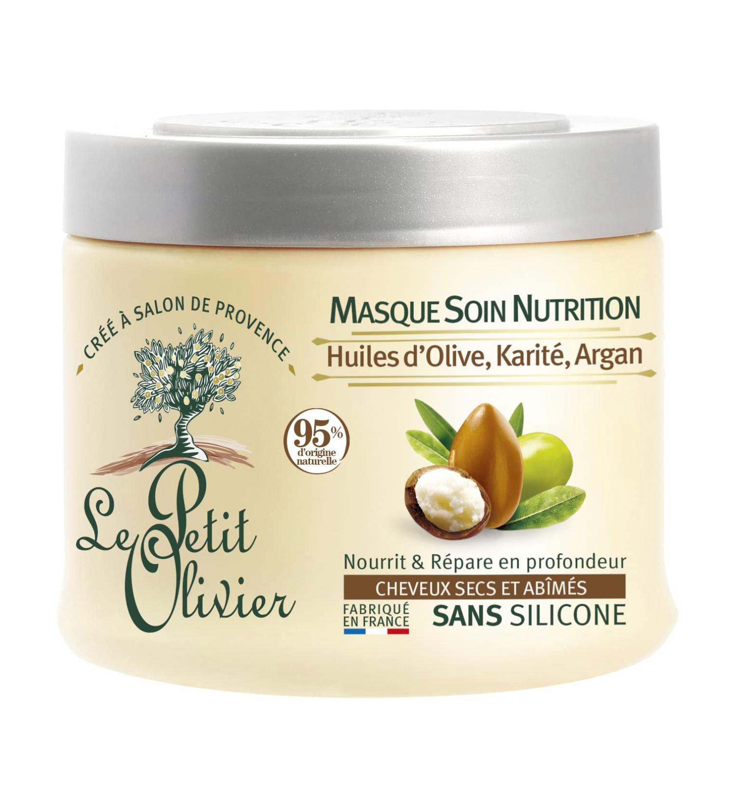 Le Petit Olivier Nutrition Mask for Dry & Damaged Hair - 11.15 oz - Moisturizing Hair Mask with Olive Shea & Argan Oils - Paraben & Sulfate-Free - Natural Ingredients - Fast Results - Buy Online on SooperMarket.com