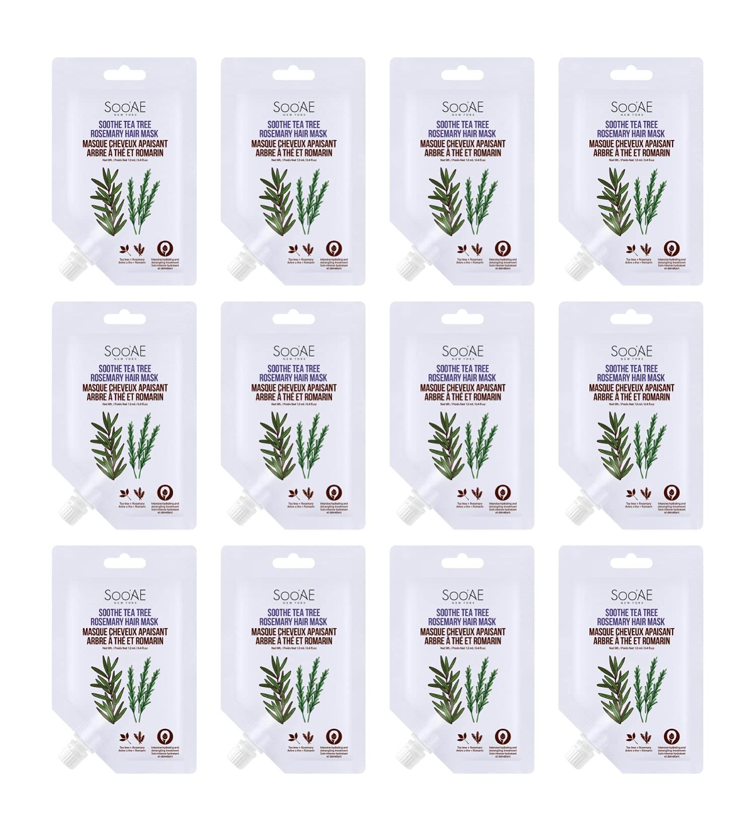 Soo'AE Tea Tree Rosemary Hair Mask 12ct 0.40oz Pack - Nourishing Hair Treatment - Buy Online on SooperMarket.com