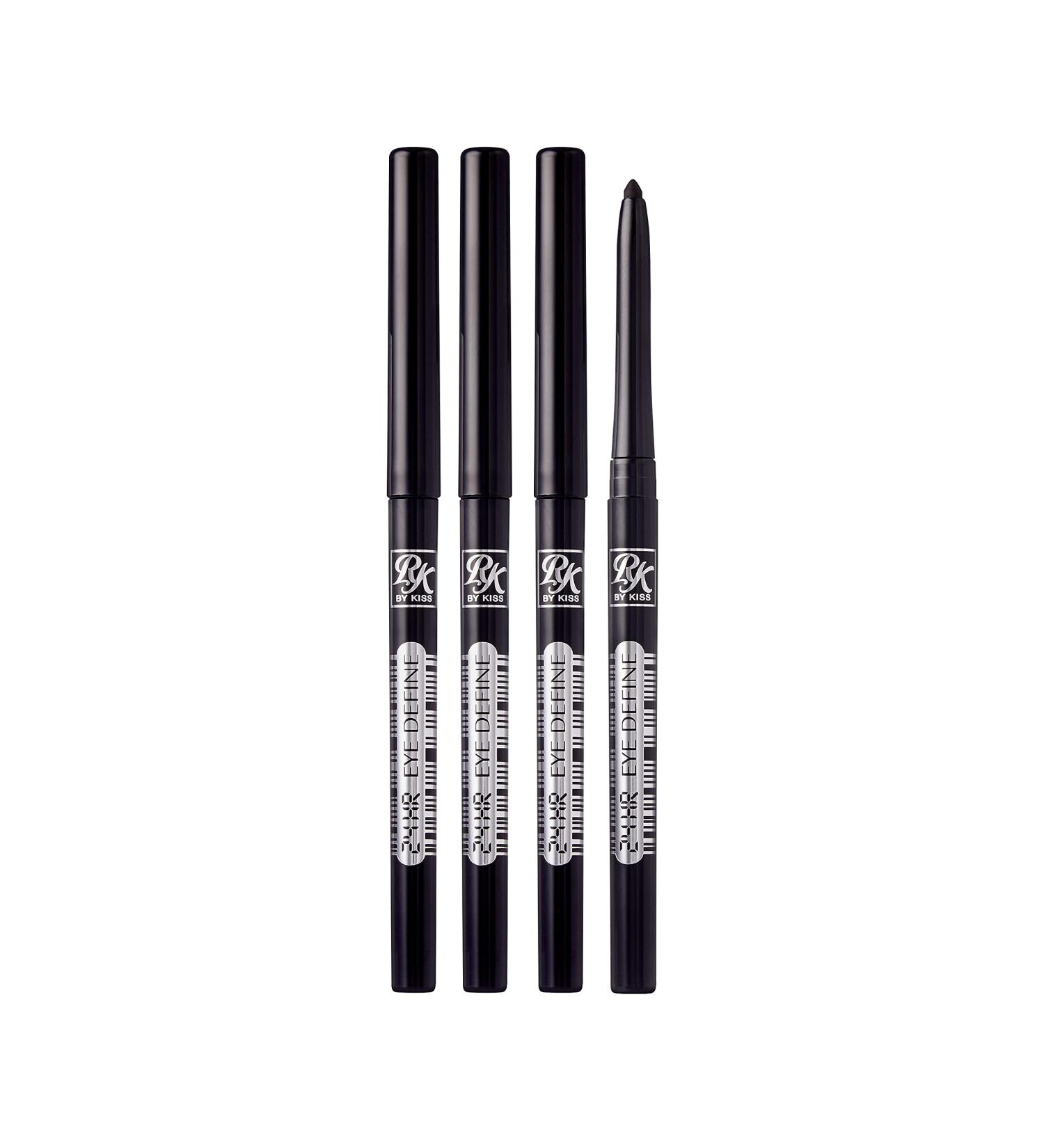 Ruby Kisses Waterproof 24HR Eye Define Eyeliner - Glitter Black (4 Count Pack) | Long-lasting Eyeliner - Buy Online on SooperMarket.com