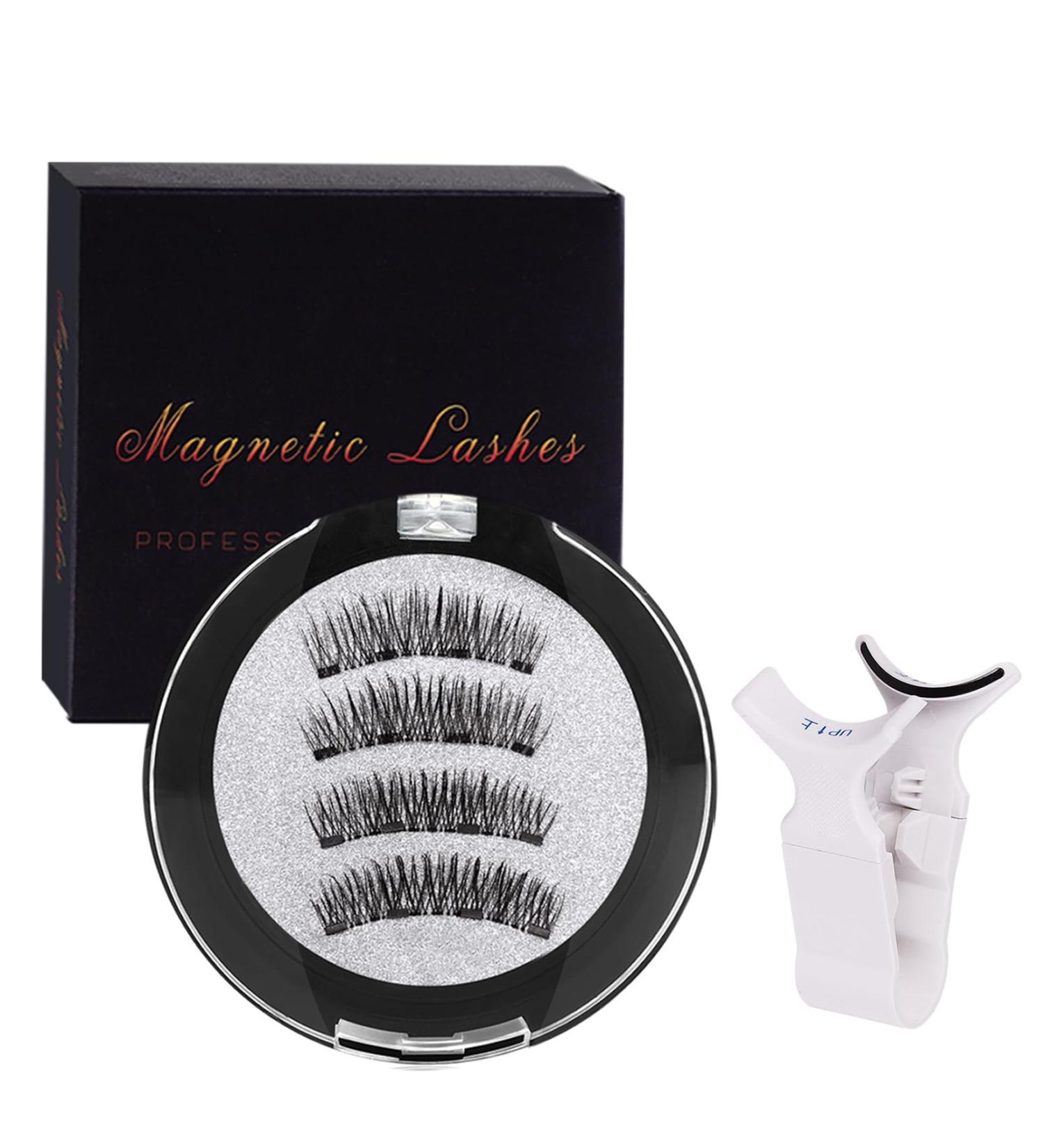 RZJZGZ Magnetic Eyelashes Natural Look Reusable Cat Eye Magnetic Lashes with Applicator Magnetic Eyelashes without Eyeliner Magnetic Lashes Kit No Glue or Eyeliner Needed (24P-4) - Buy Online on SooperMarket.com