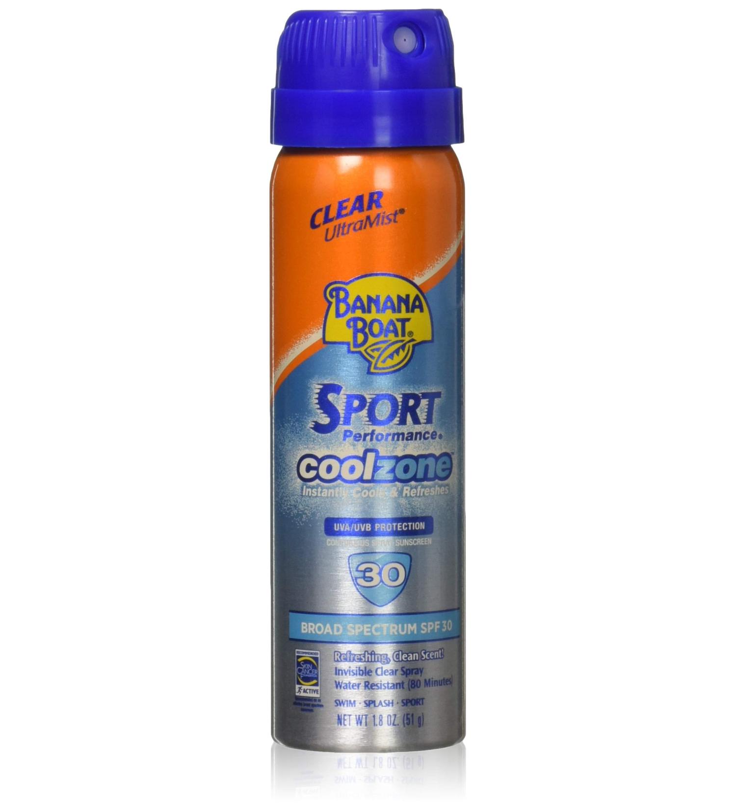 Banana Boat Sport Cool Zone SPF30 Clear UltraMist Case Pack 24