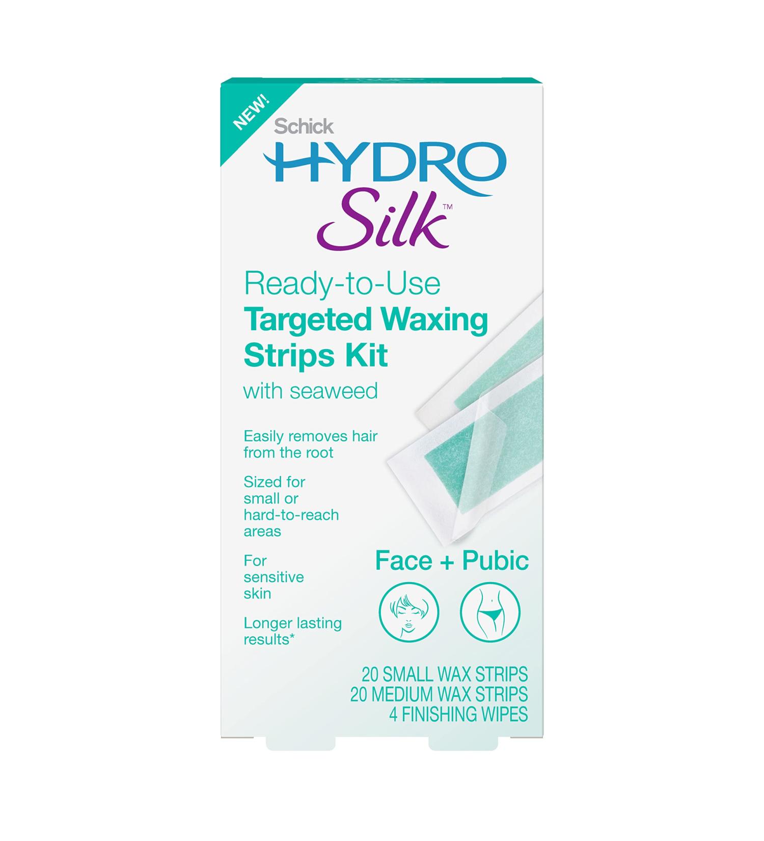 Schick Hydro Silk Waxing Strips - Face & Bikini Soft Wax Kit for Women - Buy Online on SooperMarket.com