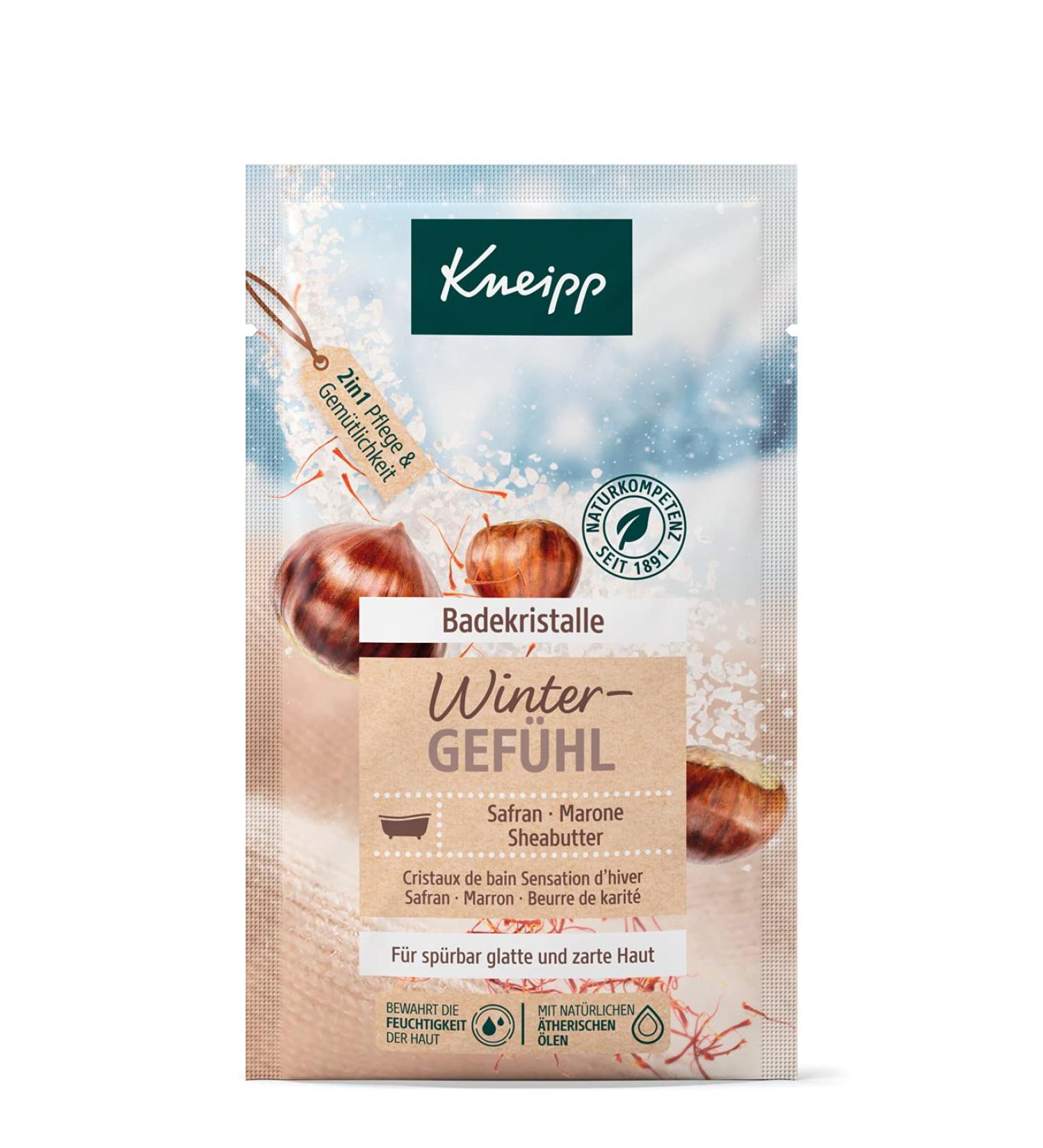Winter Feeling Bath Crystals Saffron Chestnut & Shea Butter for Smooth Soft Skin | International Shipping - Buy Online on SooperMarket.com