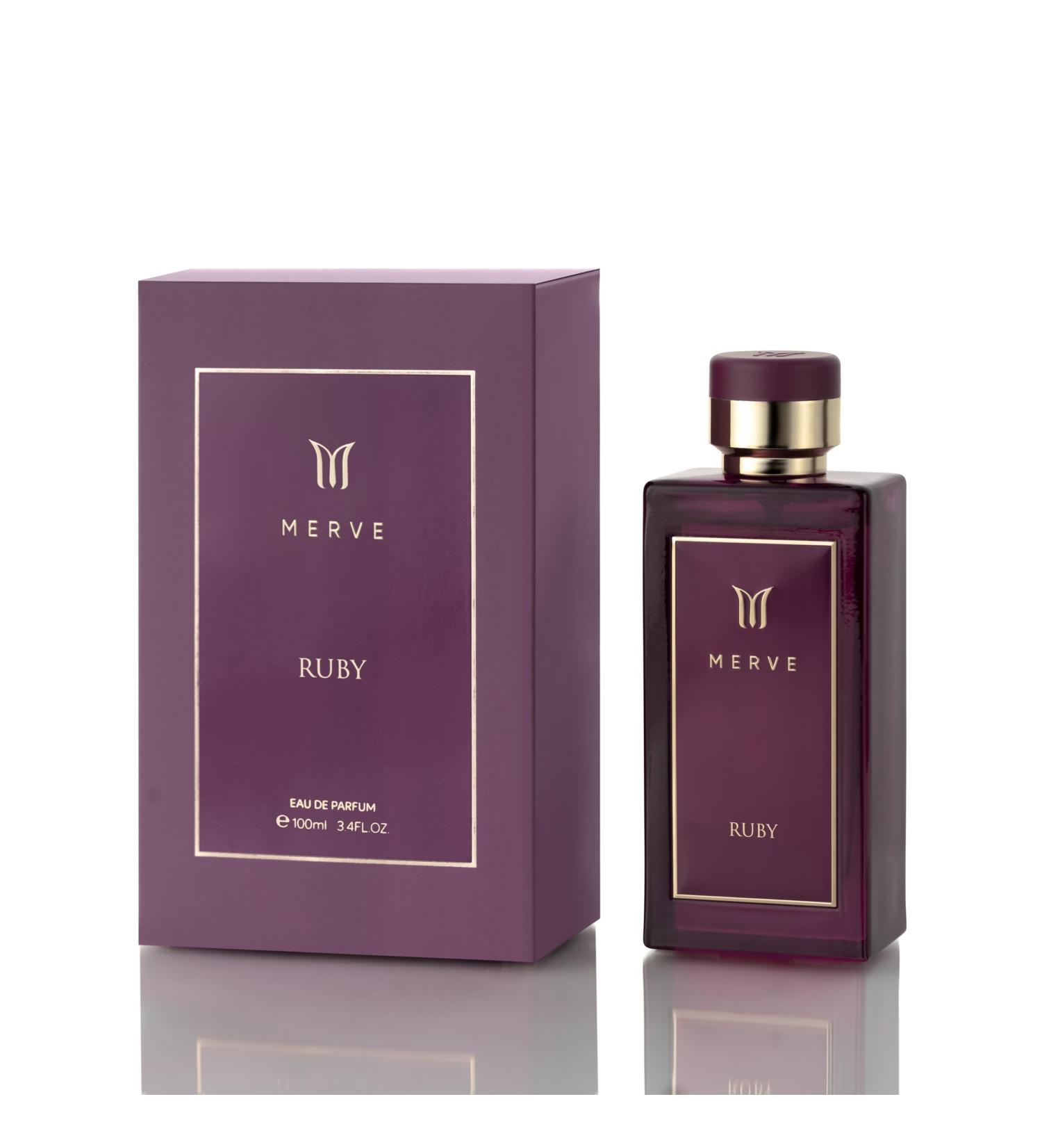 Merve Ruby Premium Long Lasting Fragrance Luxury Scent For Women | Gourmand Woody Amber - Buy Online on SooperMarket.com