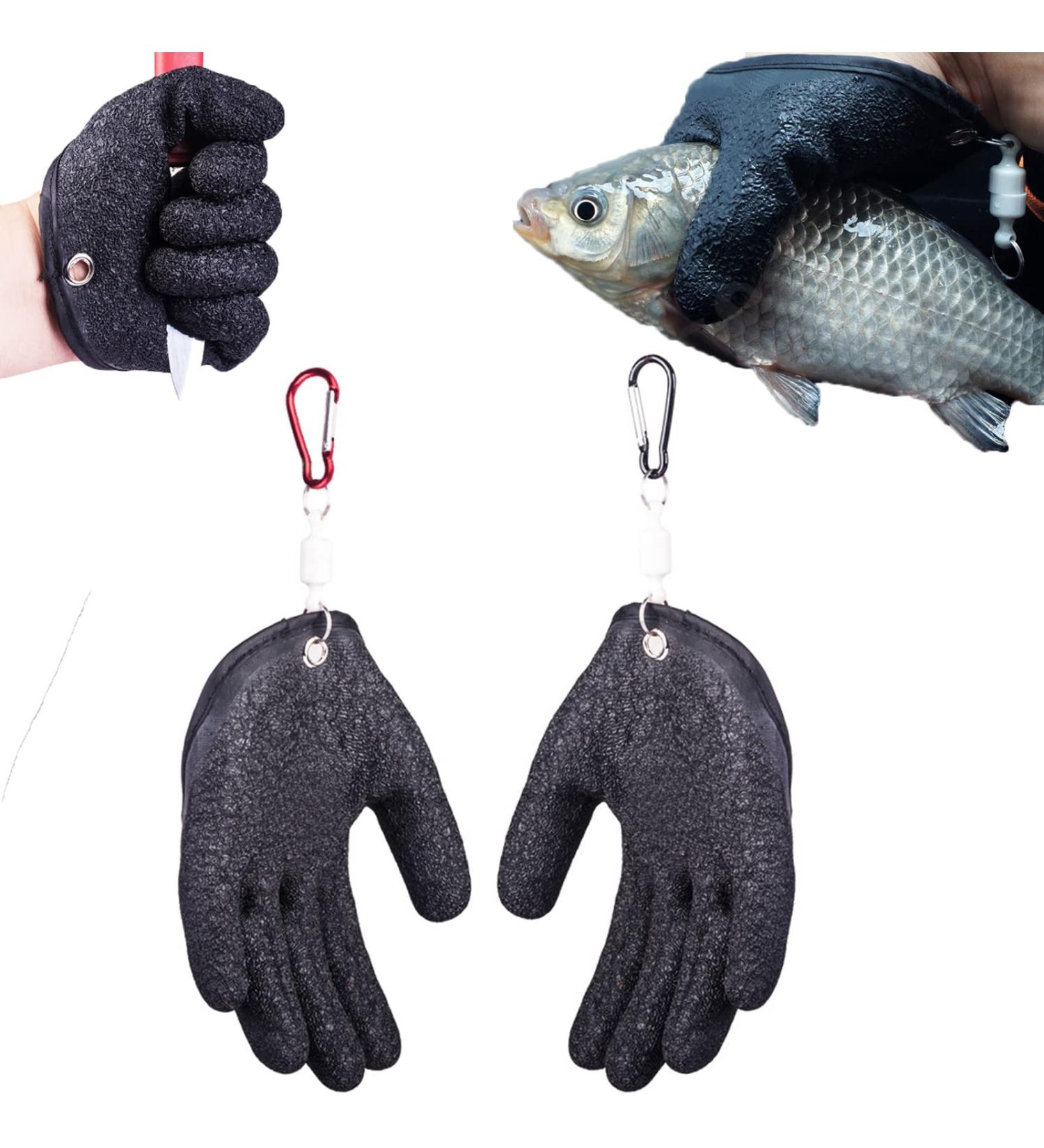 Fisherman Professional Catch Fish Gloves - Puncture Proof Anti-Slip Fishing Glove (Black) - Buy Online on SooperMarket.com