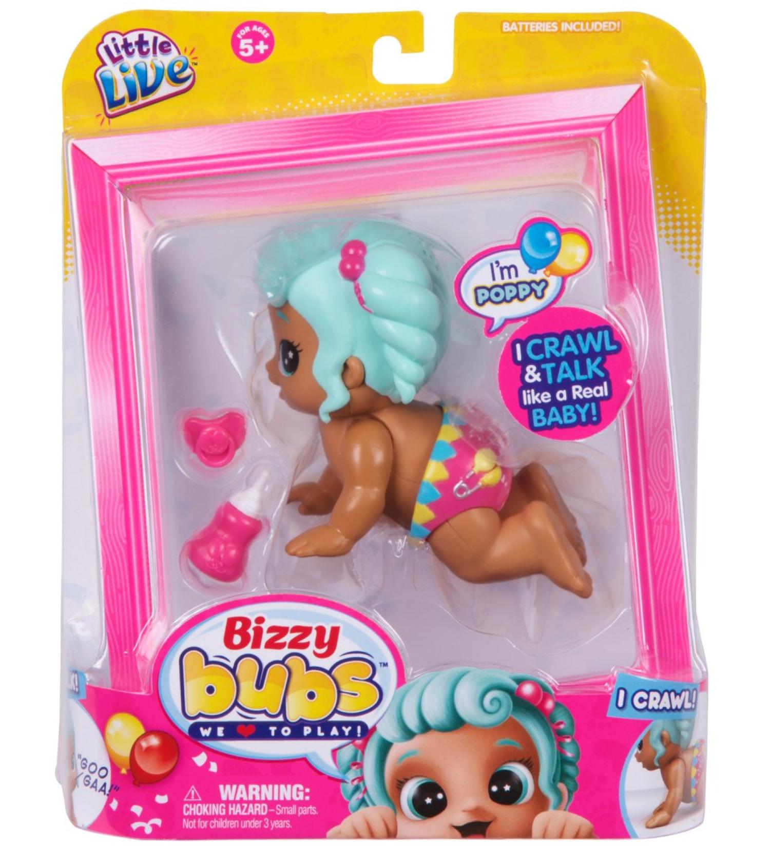 Little Live Bizzy Bubs Single Pack - Poppy | Interactive Baby Doll Toy - Buy Online on SooperMarket.com