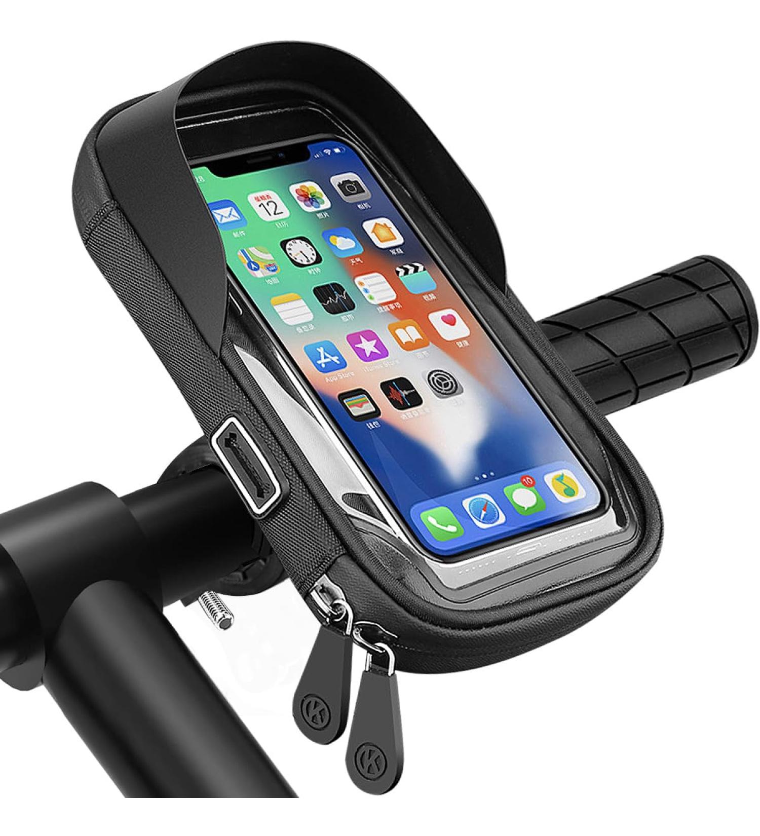 Shop LKEVREG Waterproof 360 Rotatable Mobile Phone Holder for Motorcycles & Bikes | Fits 4.5-6.7 Inch Smartphones - Buy Online on SooperMarket.com