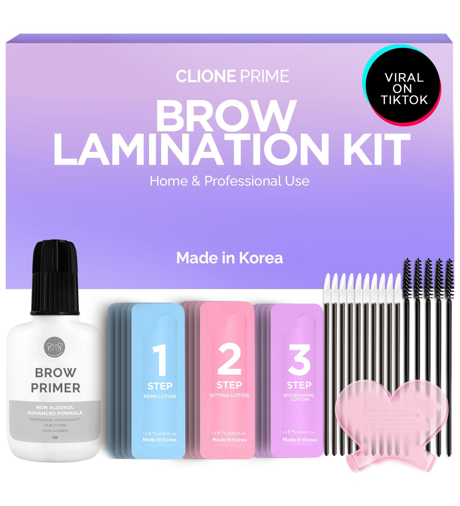 At Home Brow Lamination Kit DIY Eyebrow Perm for Fuller Thicker Brows | Lasts Up to 8 Weeks - Buy Online on SooperMarket.com