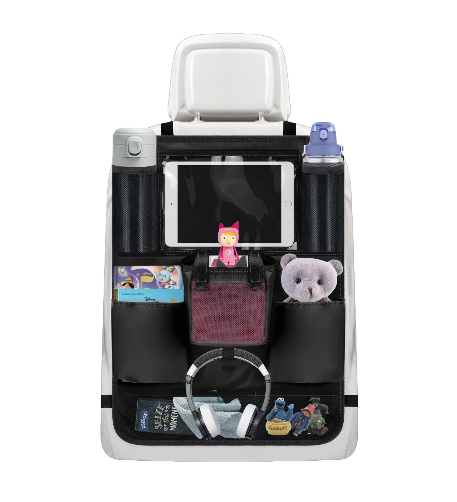 Toniebox Holder Car Organiser with Tablet Bag - Seat Back Cover for Kids' Car Accessories - Black - Buy Online on SooperMarket.com