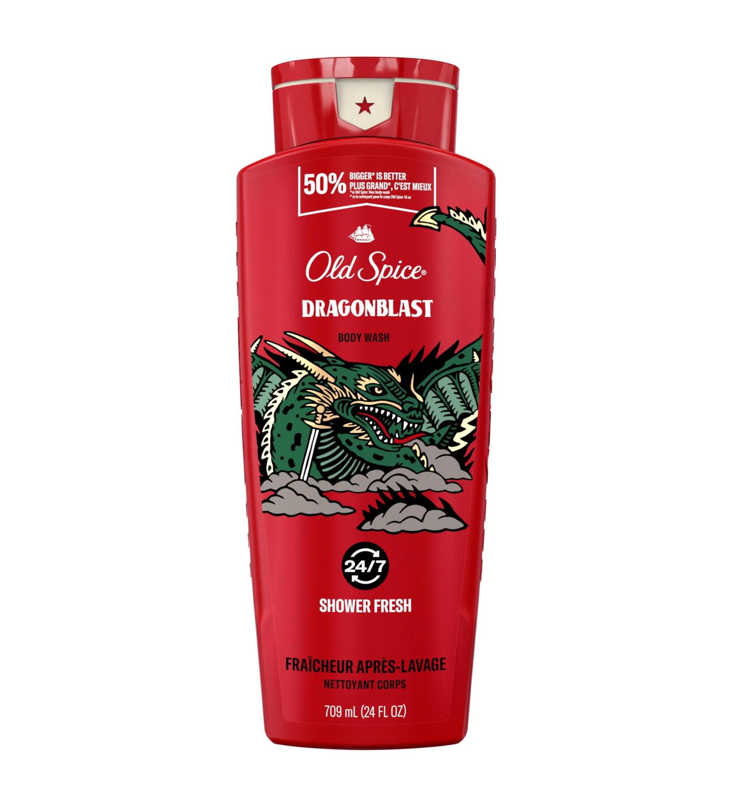 Old Spice Body Wash for Men Dragonblast Long Lasting Lather 709 ml Body Wash Dragonblast 709 ml (Pack of 1) - Buy Online on SooperMarket.com