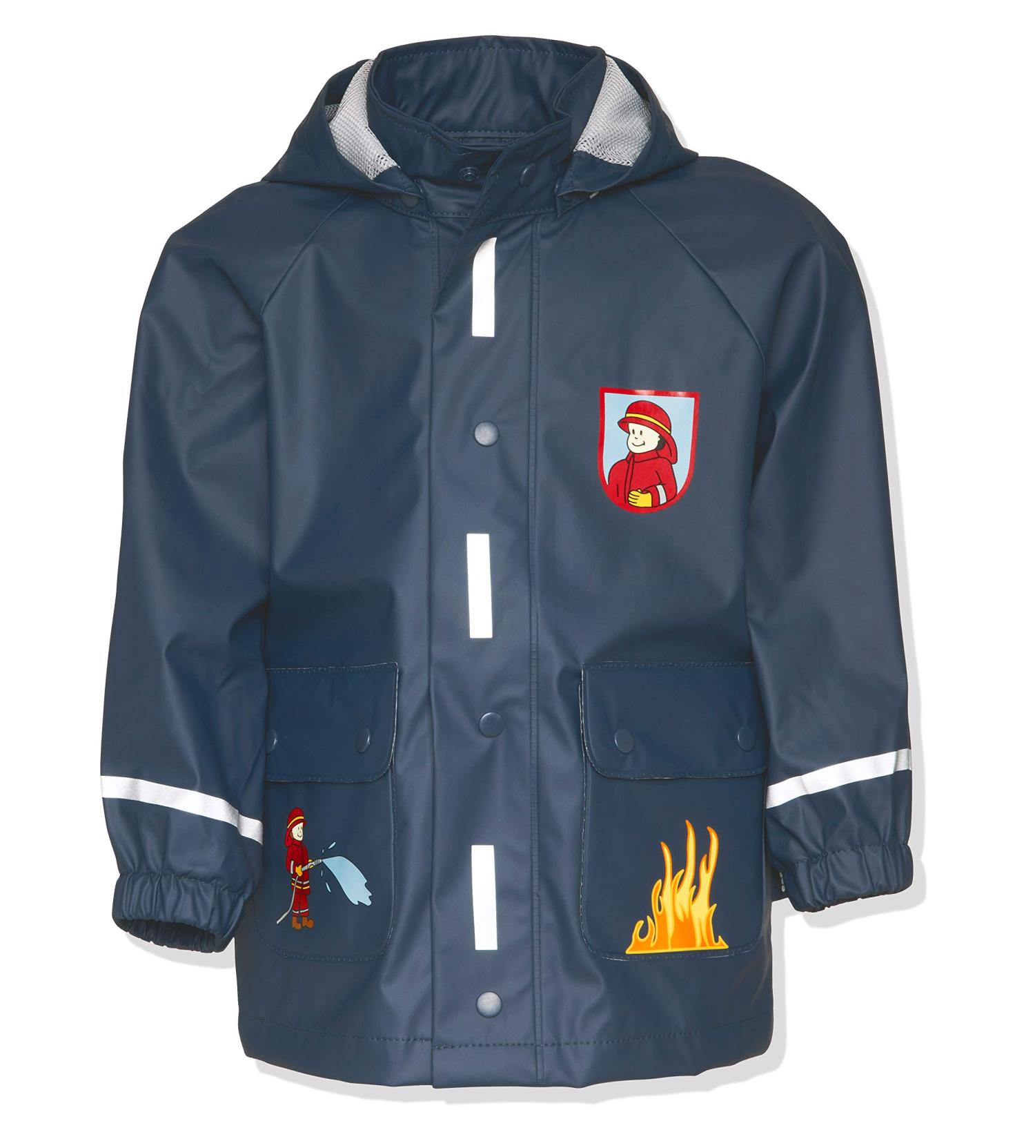 Playshoes Unisex Kid's Fire Department Raincoat - Size 98 | Windproof & Waterproof Rainwear - Buy Online on SooperMarket.com