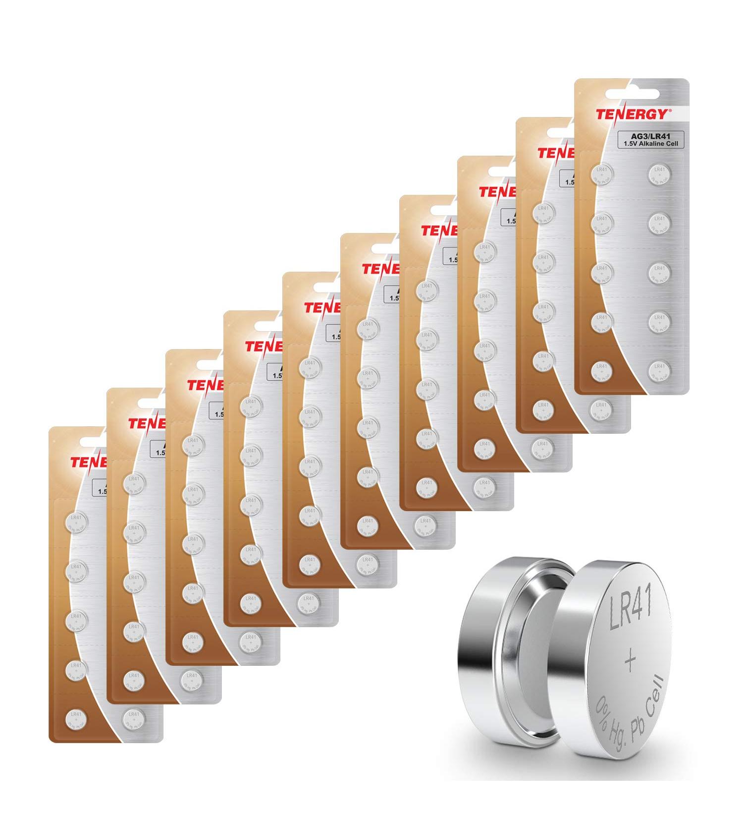 Buy Tenergy LR41 Battery 1.5V Button Cells - 100 Pack for Thermometers Watches Laser Pointers & Small Electronics - Fast International Shipping - Buy Online on SooperMarket.com