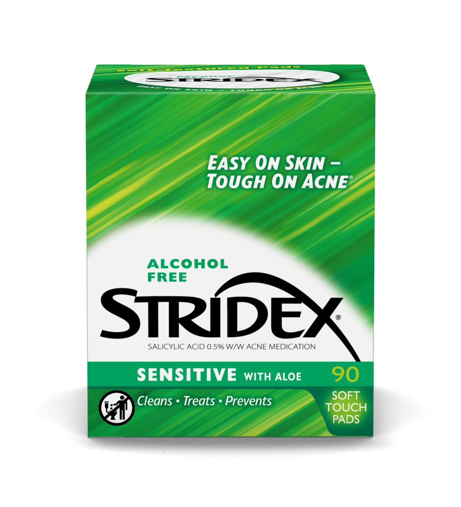 Stridex Sensitive Acne Pads - 90-Count (Pack of 3) - Buy Online on SooperMarket.com