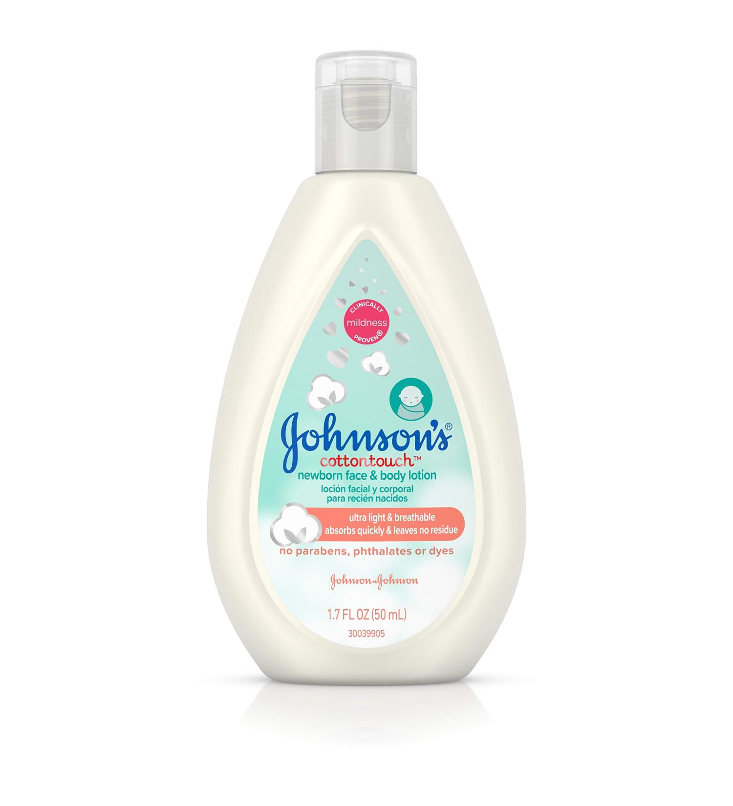 Johnson's CottonTouch Newborn Baby Face and Body Lotion 1.7 fl. oz - Made with Real Cotton - Buy Online on SooperMarket.com