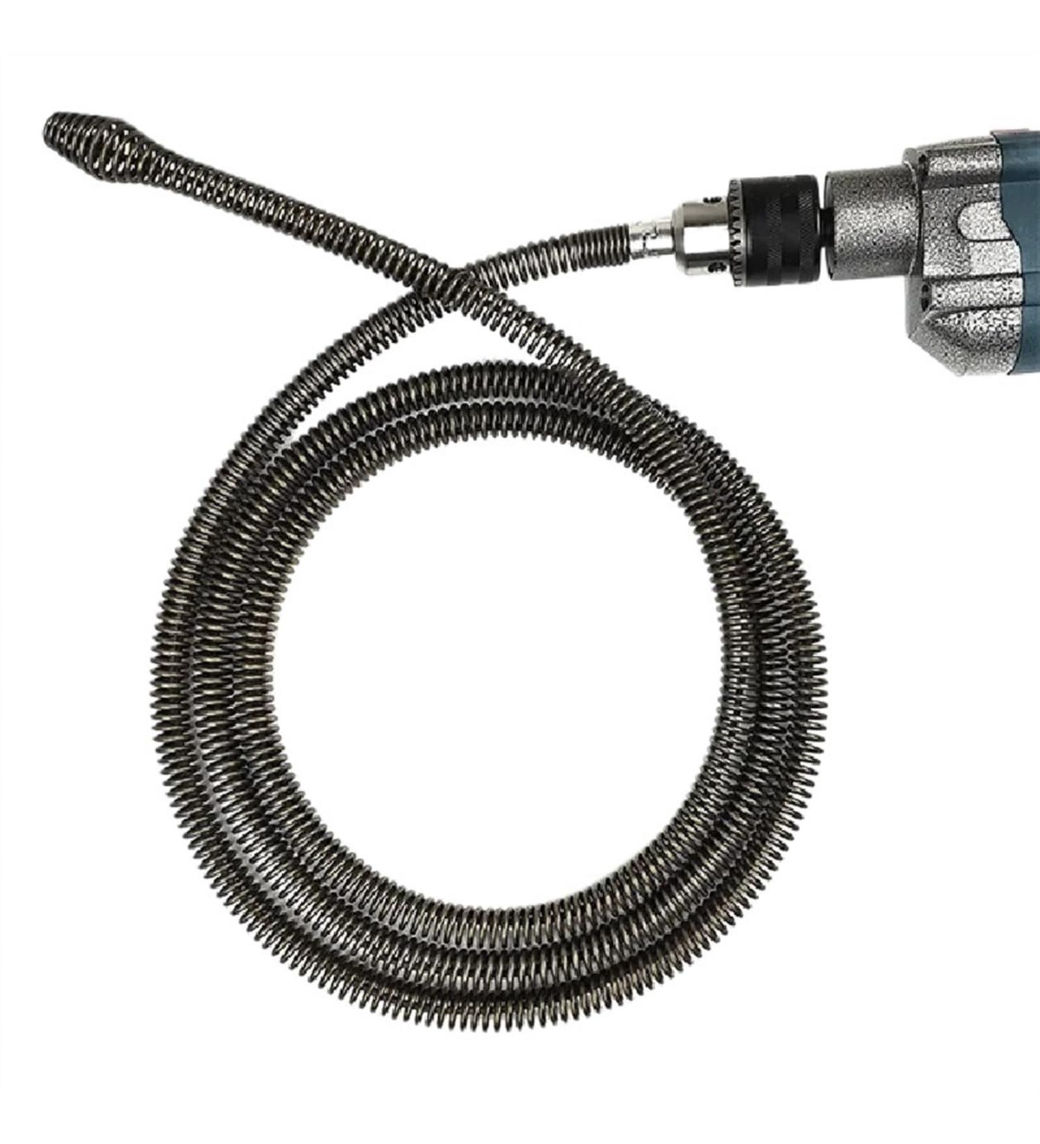 1M Pipe Dredging Tool - Spring Pipe Unblocker for Bathroom & Kitchen Drain Cleaning | Clogged Sewer Remover - Buy Online on SooperMarket.com