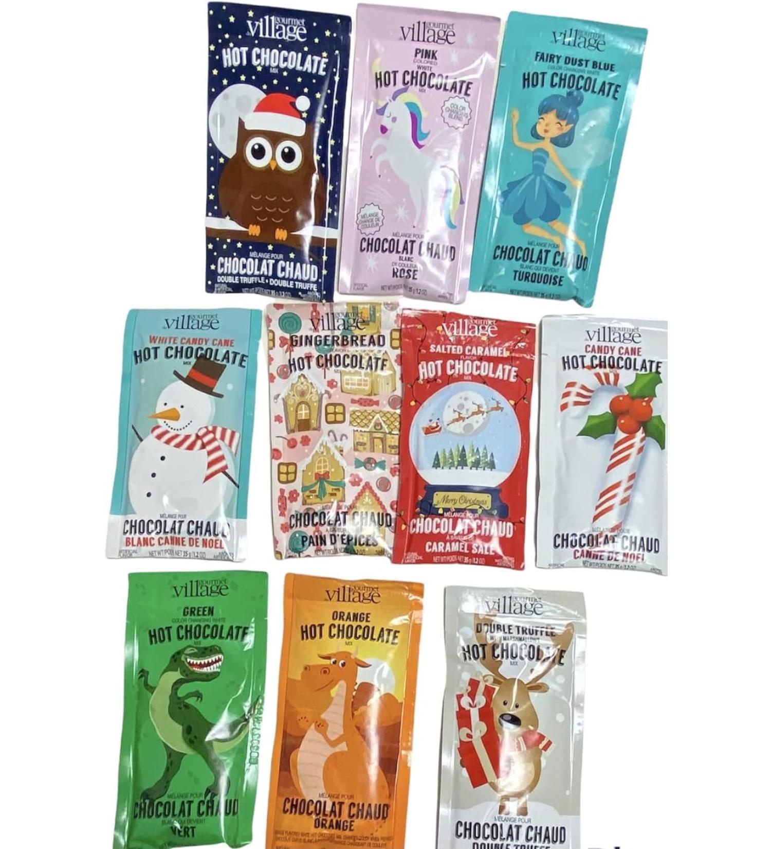 Hot Chocolate Selection Gift Hamper - 10 Festive Hot Character Chocolate Sachets 35g each - Buy Online on SooperMarket.com