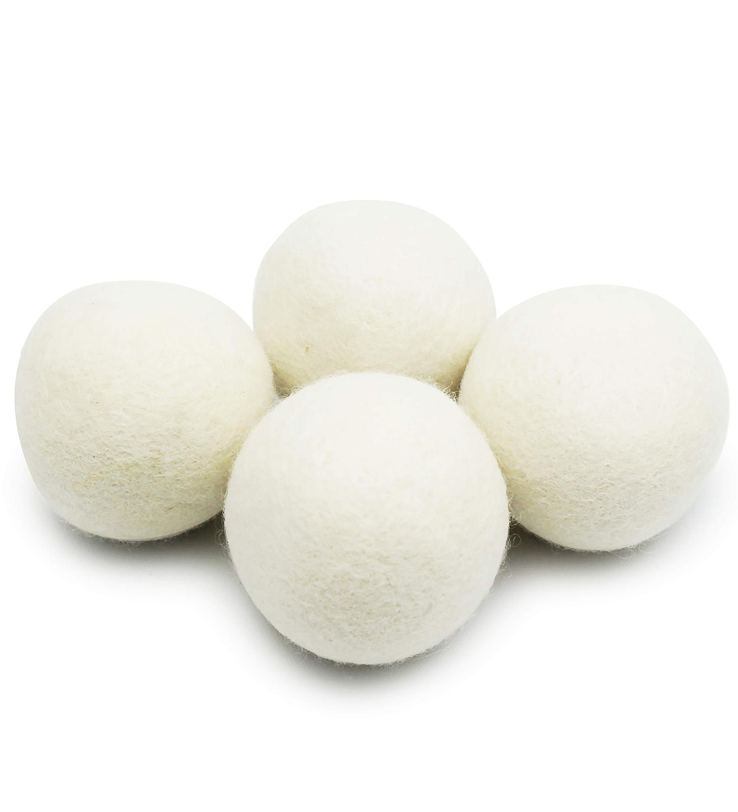 Buy Eco-Friendly Wool Dryer Balls (4 Pack) - XL Natural Fabric Softener & Static Guard - 100% New Zealand Wool - Buy Online on SooperMarket.com