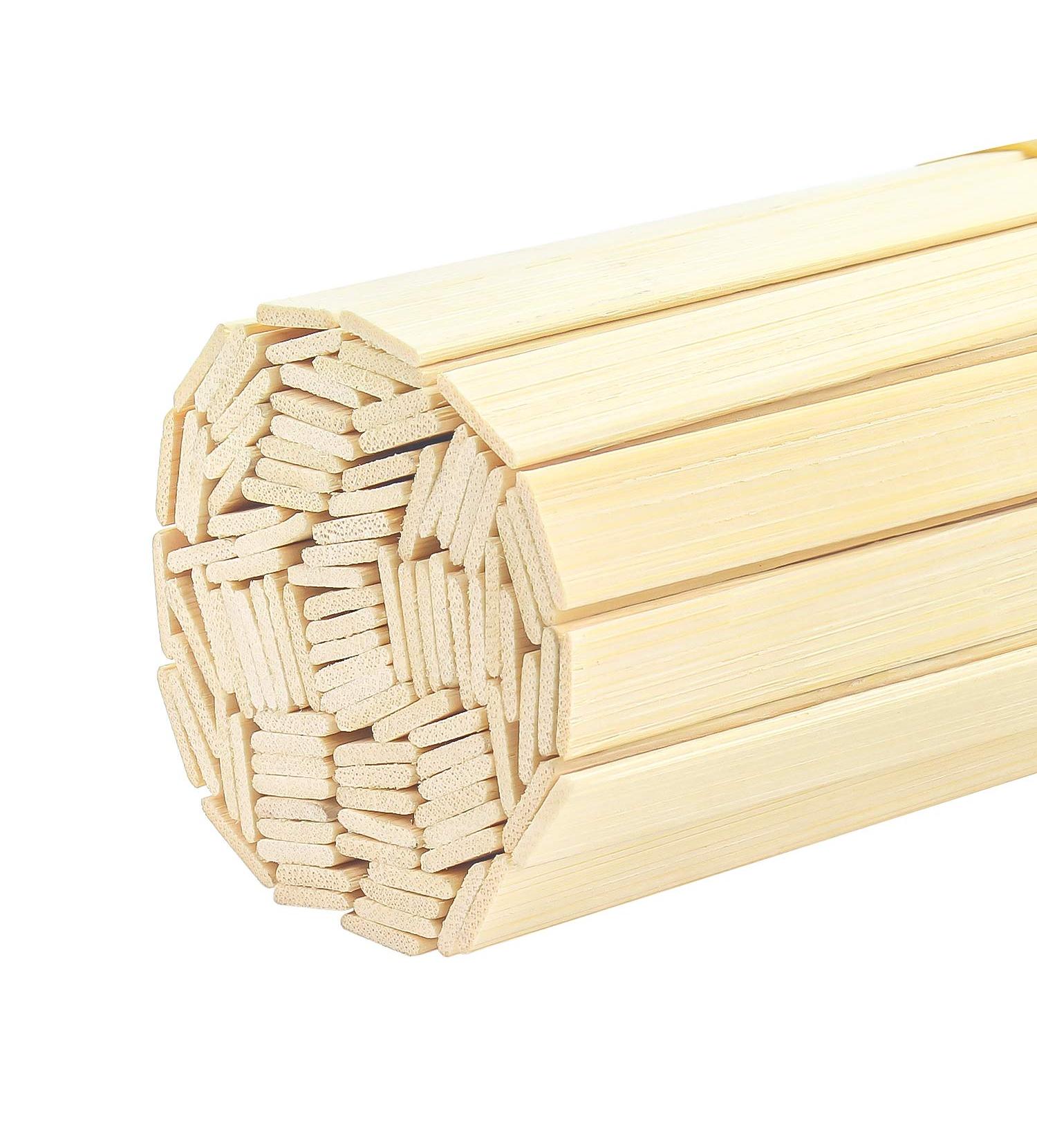 DYWISHKEY Natural Bamboo Sticks - 15.75 x 3/8 Wooden Craft Sticks (50 Pieces) - Buy Online on SooperMarket.com