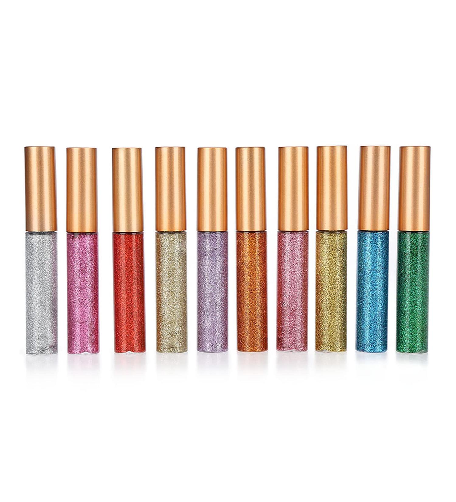 10 Colors Glitter Diamond Liquid Shining Metallic Eye Liquid Glitter - Buy Online on SooperMarket.com