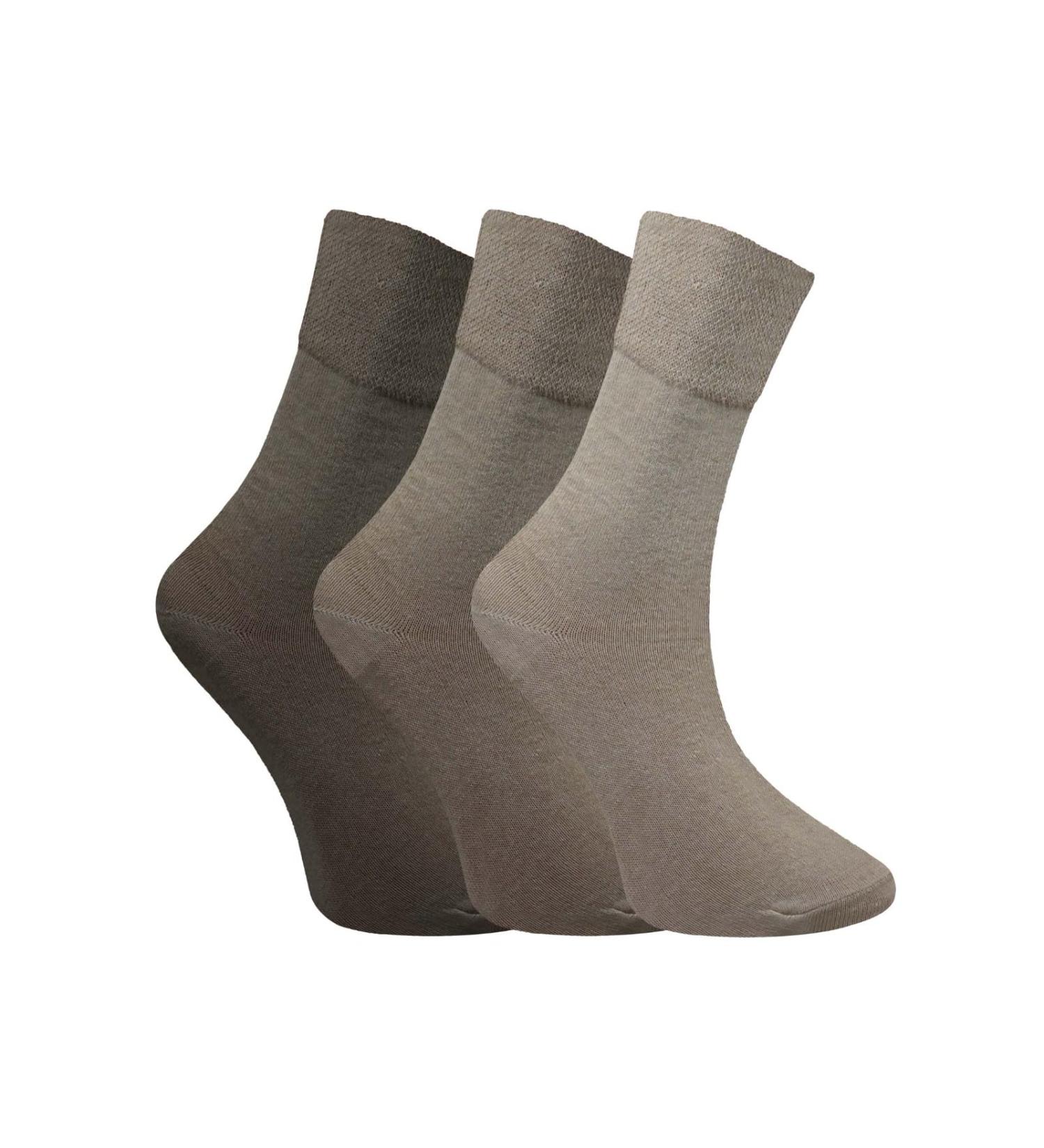 COSHAL 3 Pairs Womens Diabetic Socks wide Honey Comb top soft cuff Ankle Medium-Elastic Grip Soft Toe cosy feel for sensitive feet Legs Non-Binding Circulatory Socks SIZE (4-7) One Size Brown/White ( 3 Pairs ) - Buy Online on SooperMarket.com