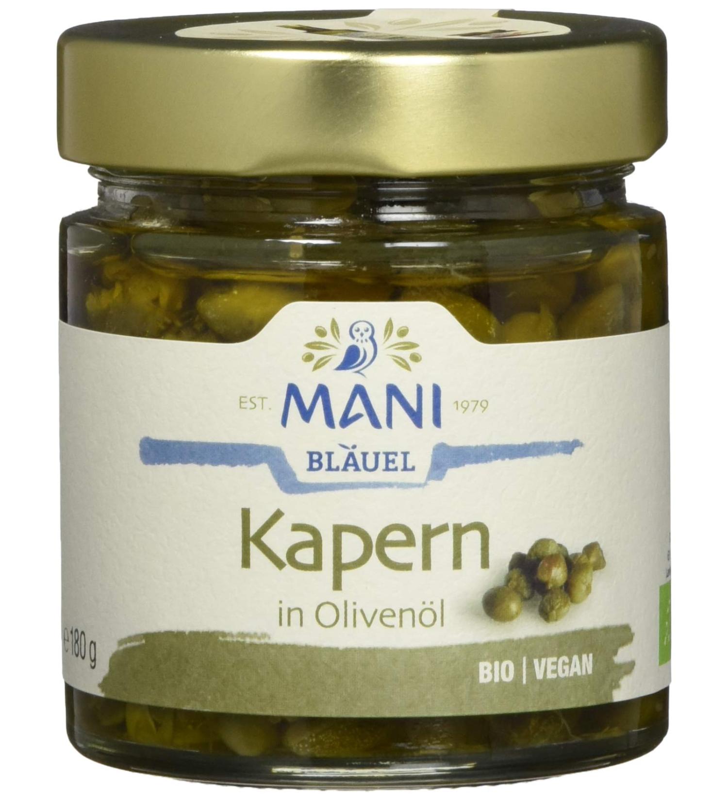 Buy MANI Organic Capers in Olive Oil - Pack of 2 (2 x 180g) | International Shipping Available - Buy Online on SooperMarket.com