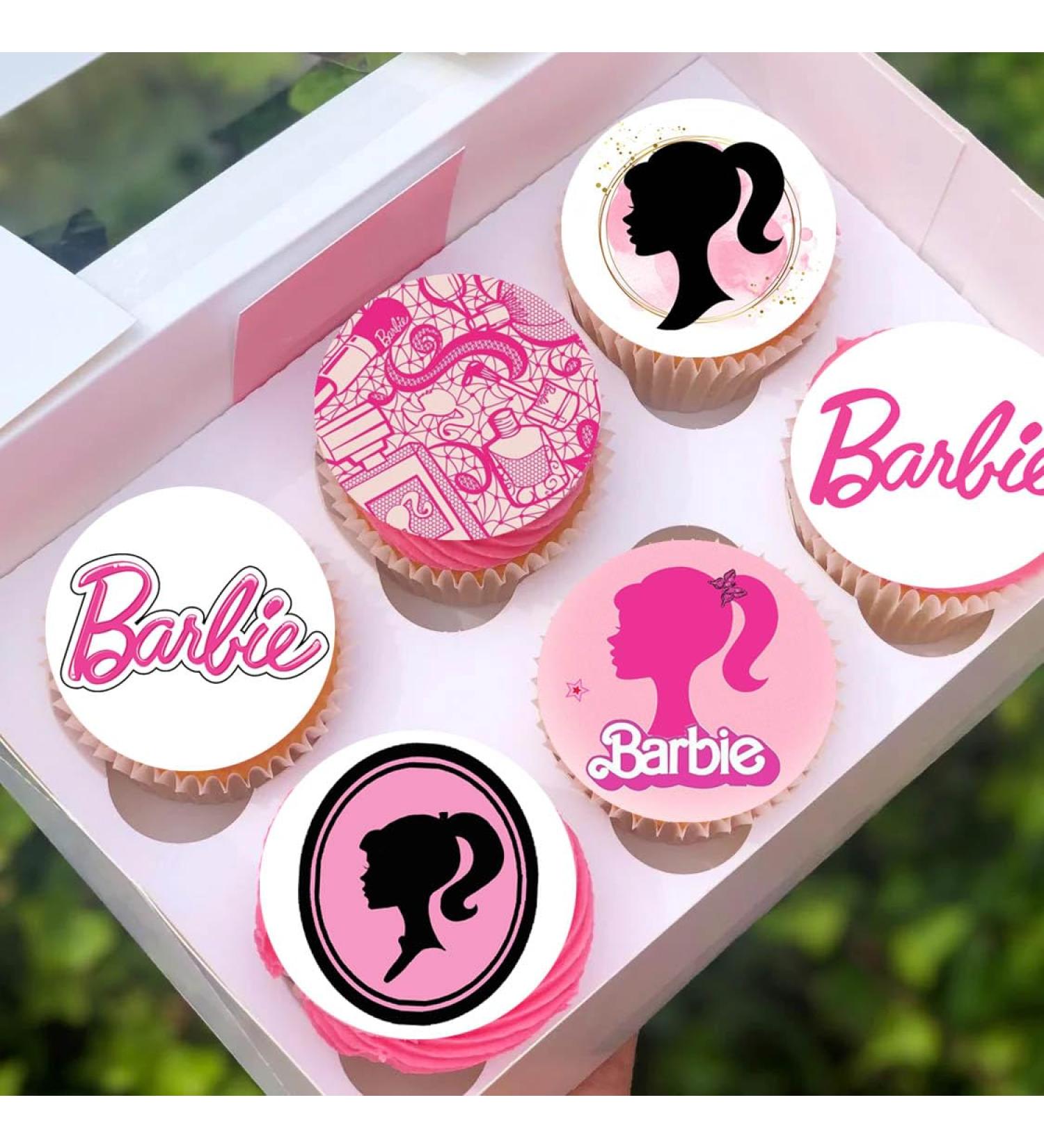 24 x Pre-Cut Barbie 7 Edible Stand up Wafer/Rice Paper Cupcake Cake Toppers Birthday Party Pink Decorations - Buy Online on SooperMarket.com