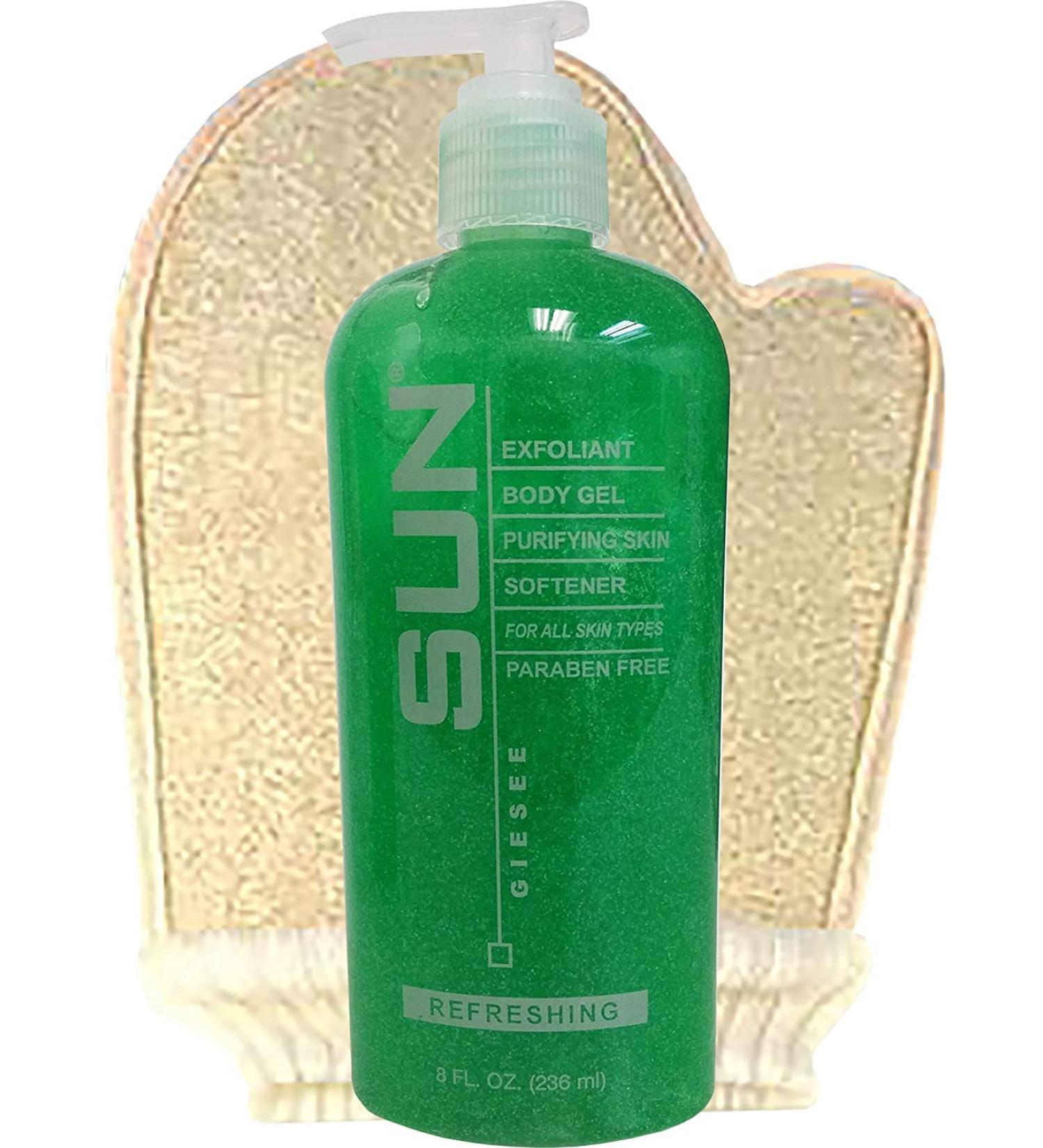 SUN LABS Exfoliating Body Scrub + Loofah Mitt Set - 1 Sponge & 8 oz Bottle - Buy Online on SooperMarket.com