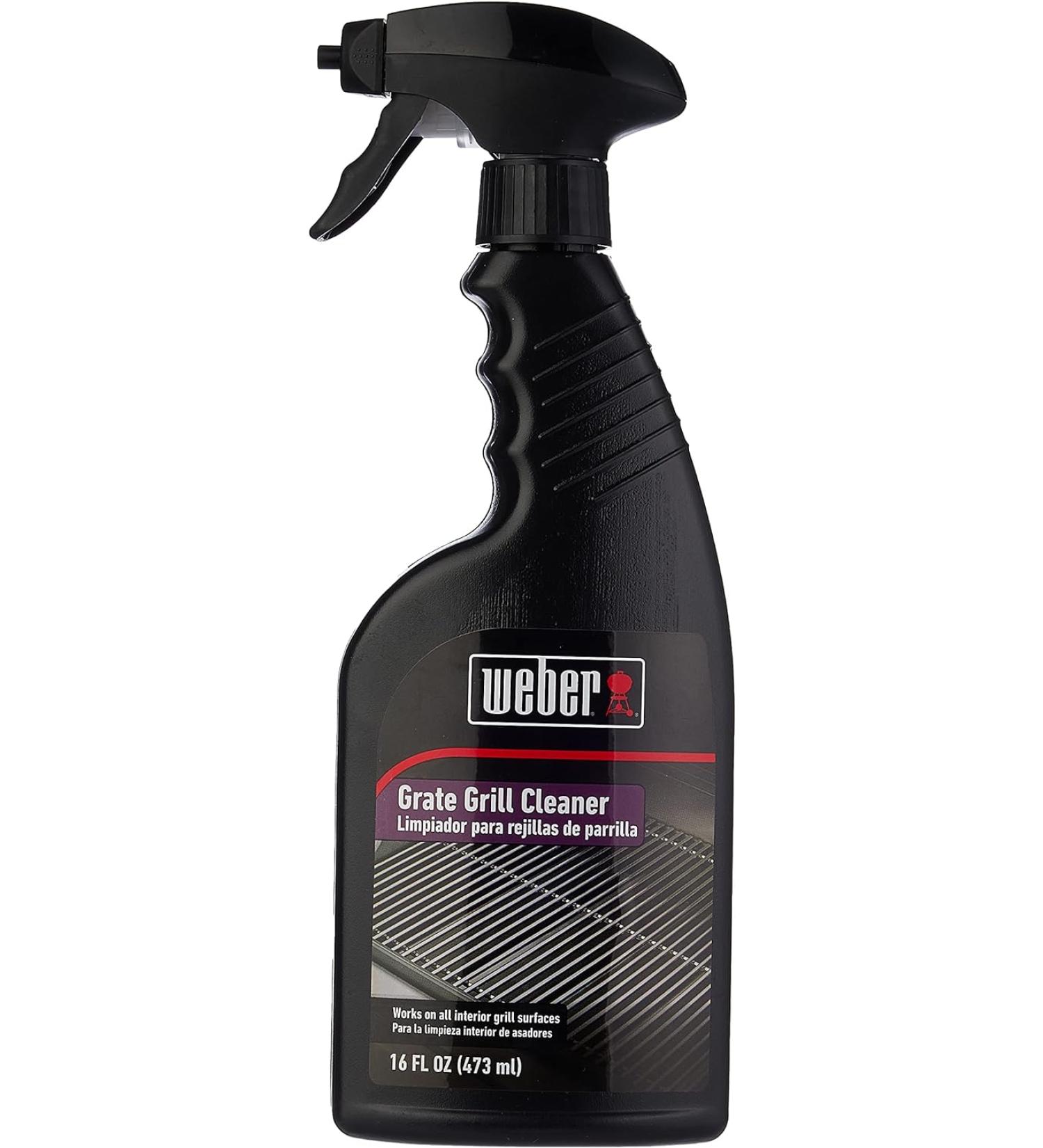 Weber Grill Grate Cleaner - 16 oz Spray Bottle - Black | Effective BBQ Cleaning Solution - Buy Online on SooperMarket.com