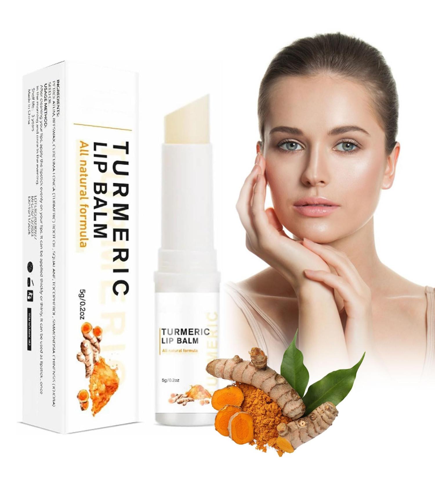 Turmeric Lip Balm Stick Lip Care Cream Daily Lip Care Balm Lip Lightening For Dark Lips Turmeric Long Lasting Moisturizing Lips Balms Reduces Chapped Dry Lips Repairs Cracks - Buy Online on SooperMarket.com