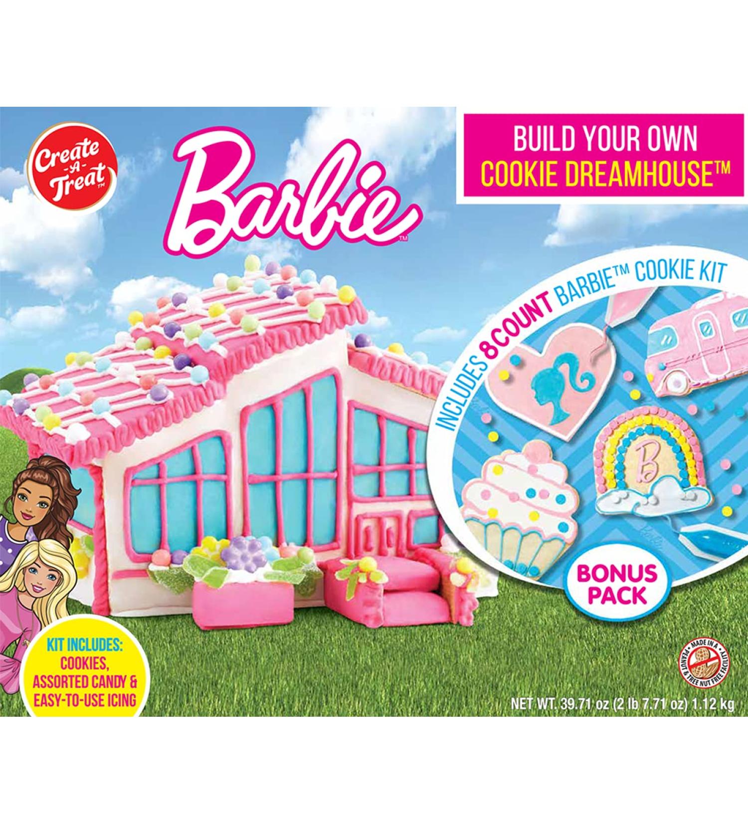 Barbie Vanilla Cookie Dreamhouse Kit - Create-A-Treat Gingerbread House Cookie & Decorating Set - 39.71 oz - Buy Online on SooperMarket.com