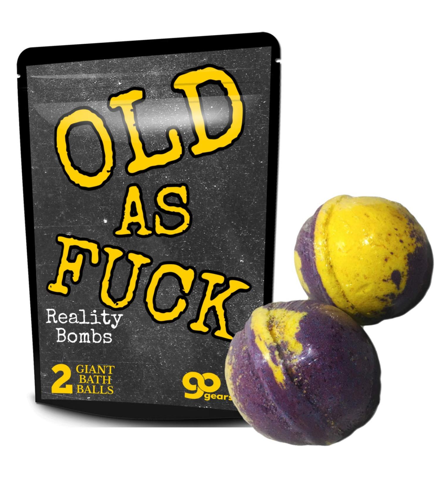 Old As F*ck Bath Bombs - Funny Men's Over The Hill Bath Balls - Handcrafted in USA (2 Count) - Buy Online on SooperMarket.com