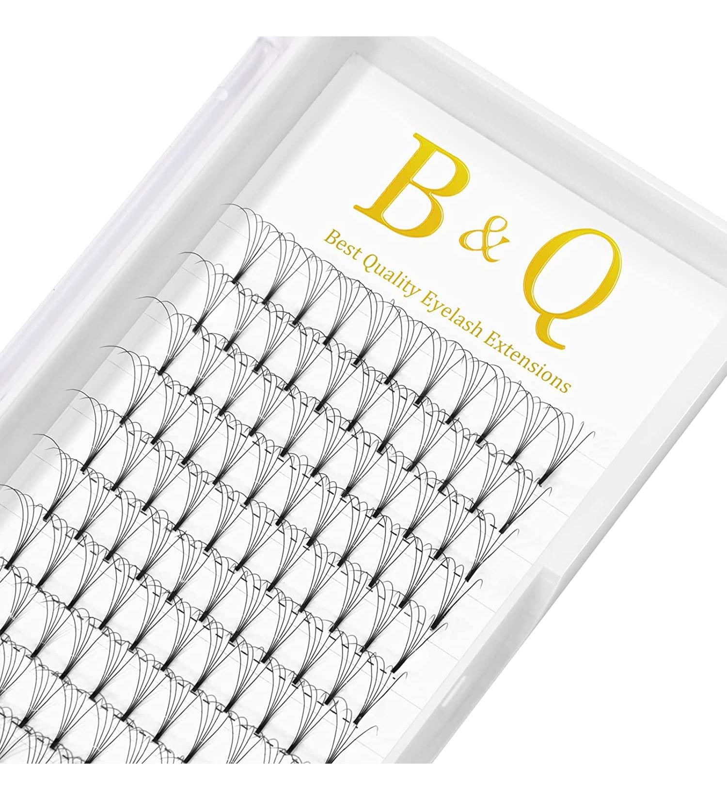 5D-0.07C-15mm Short Stem Premade Fan Eyelash Extensions - B&Q LASH 5D-C-0.07 15mm Russian Volume Lashes - Buy Online on SooperMarket.com