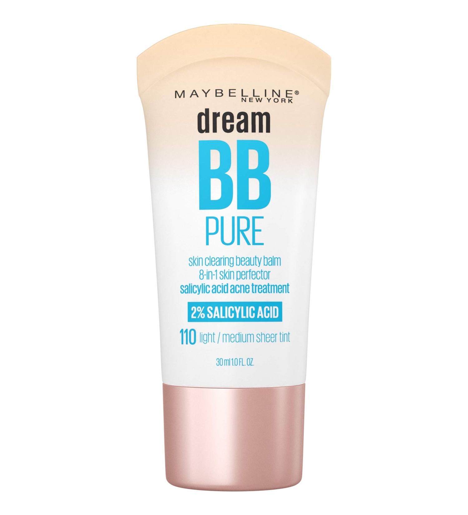Maybelline Dream Pure BB Cream 8-in-1 Skin Clearing Perfector Light/Medium 1 oz - Pack of 2 - Buy Online on SooperMarket.com
